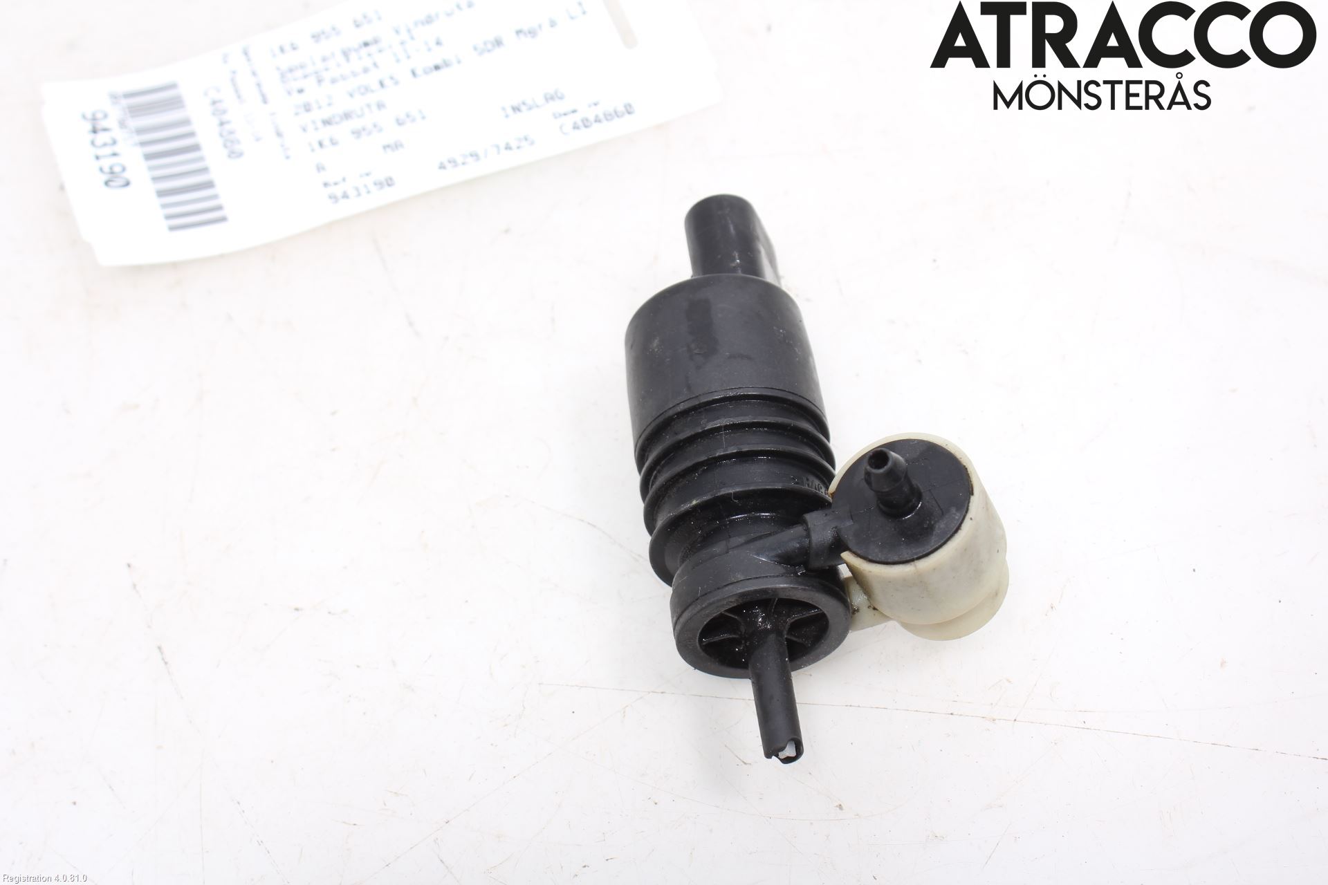 Volkswagen VW PASSAT 11-14 Spolarpump Vindruta