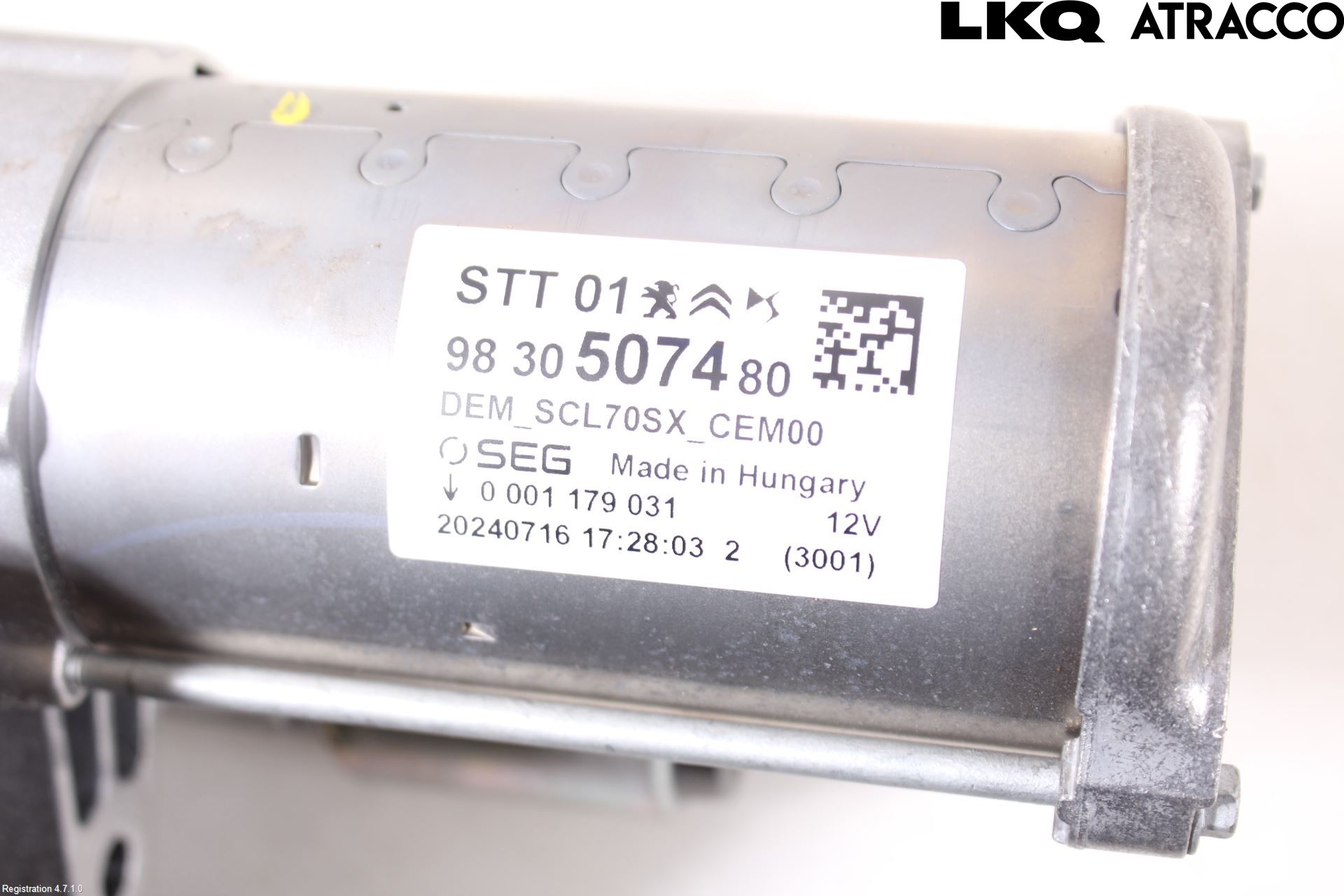 Opel GRANDLAND X 18- Startmotor