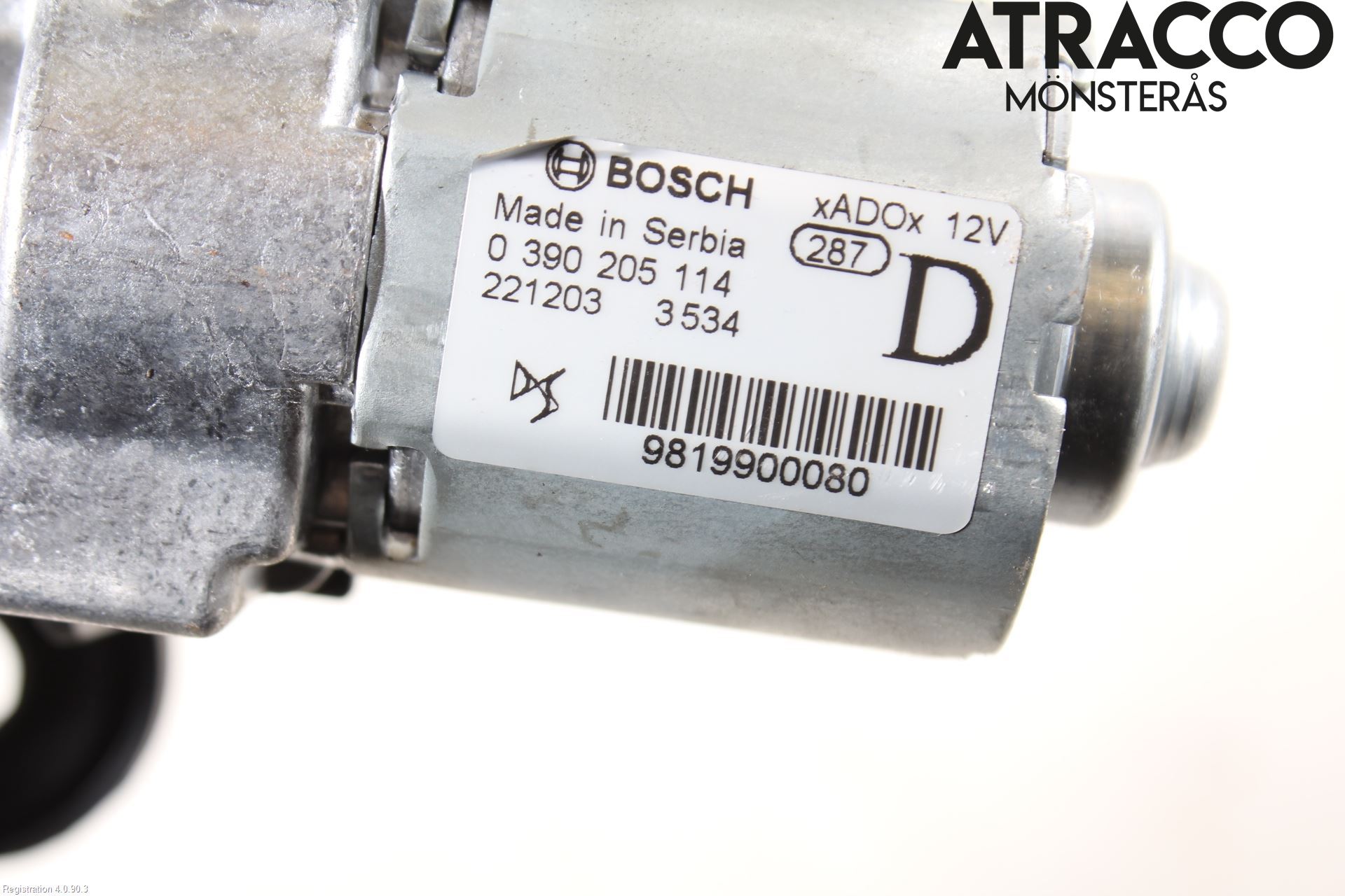 Peugeot 2008/E-2008 20- Torkarmotor Baklucka