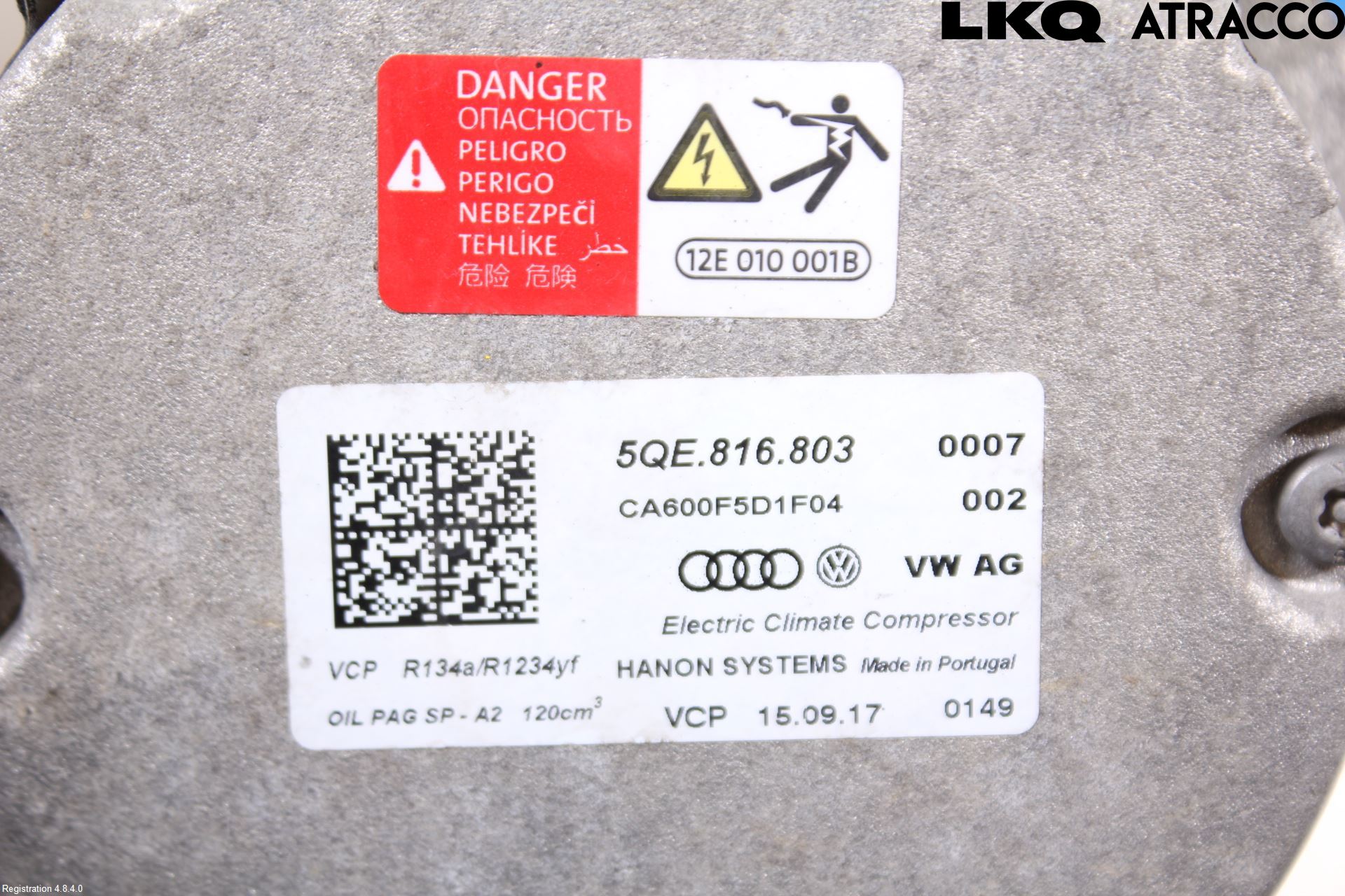 Volkswagen VW PASSAT 15-19 Ac Kompressor