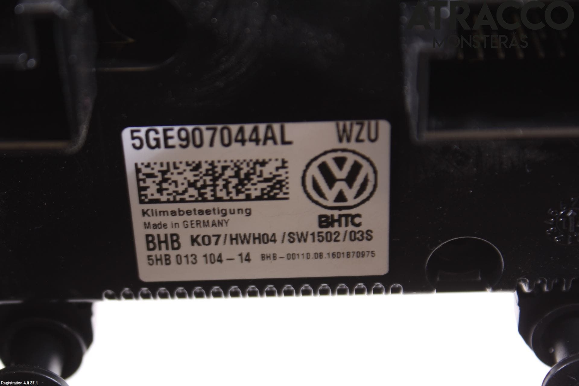 Volkswagen VW PASSAT 15-19 Ac Styrenhet Ac Manöveren