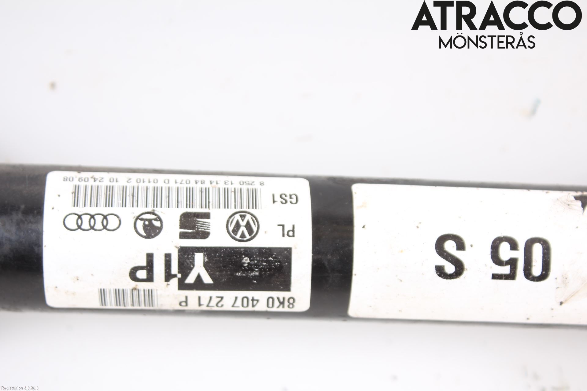 Audi A4/S4 08-11 Drivaxel Fram Vänster