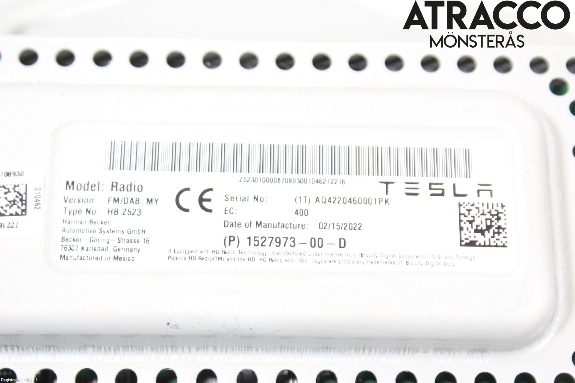 Tesla MODEL Y 21- Radio-Stereo Förstärkare