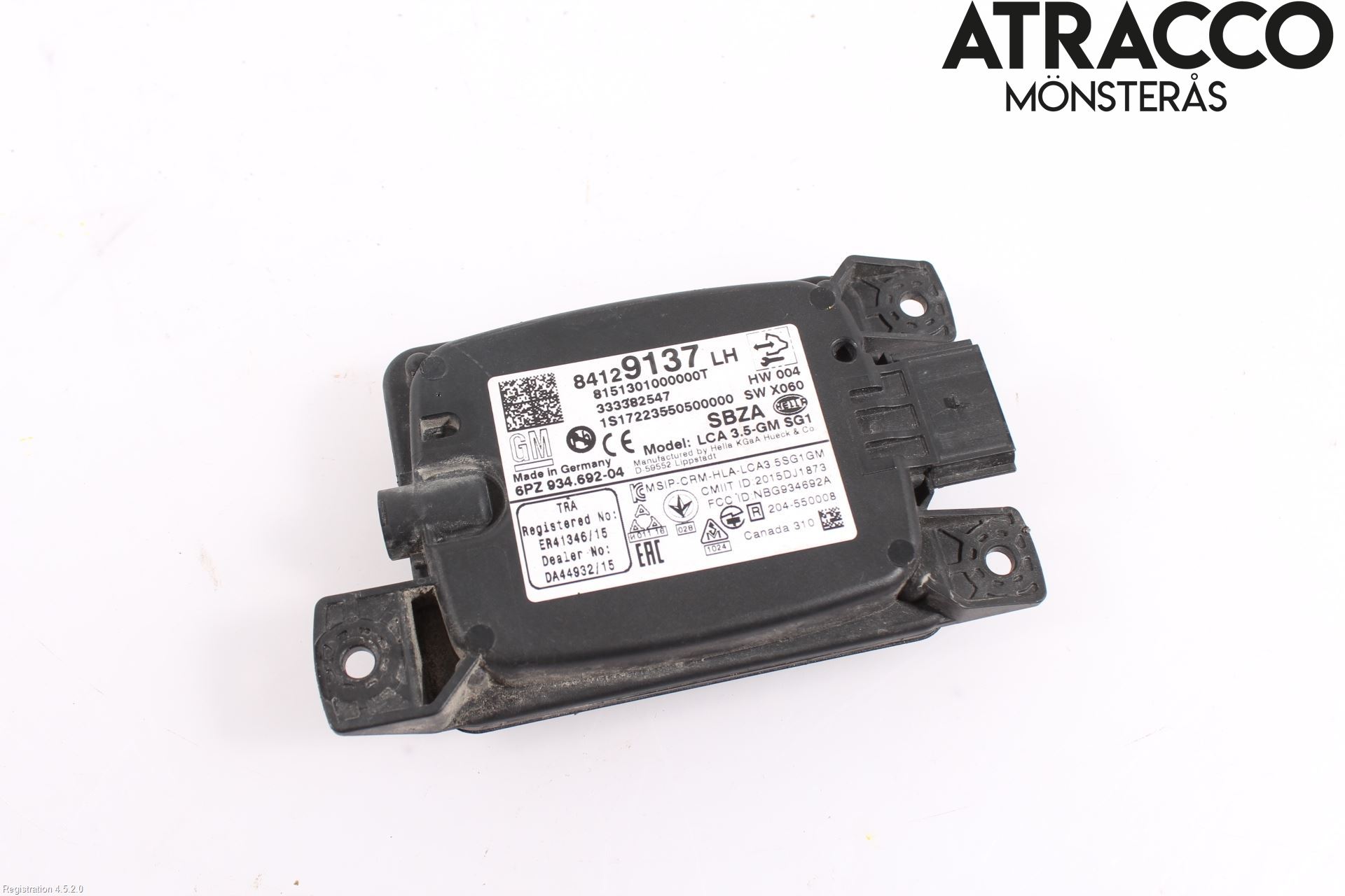 Opel INSIGNIA 17- Sensor Aktivt Kollisionsskydd