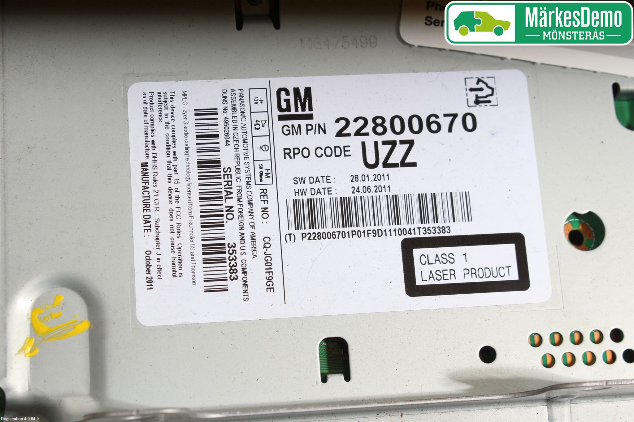 Opel ASTRA J 10-15 Radio