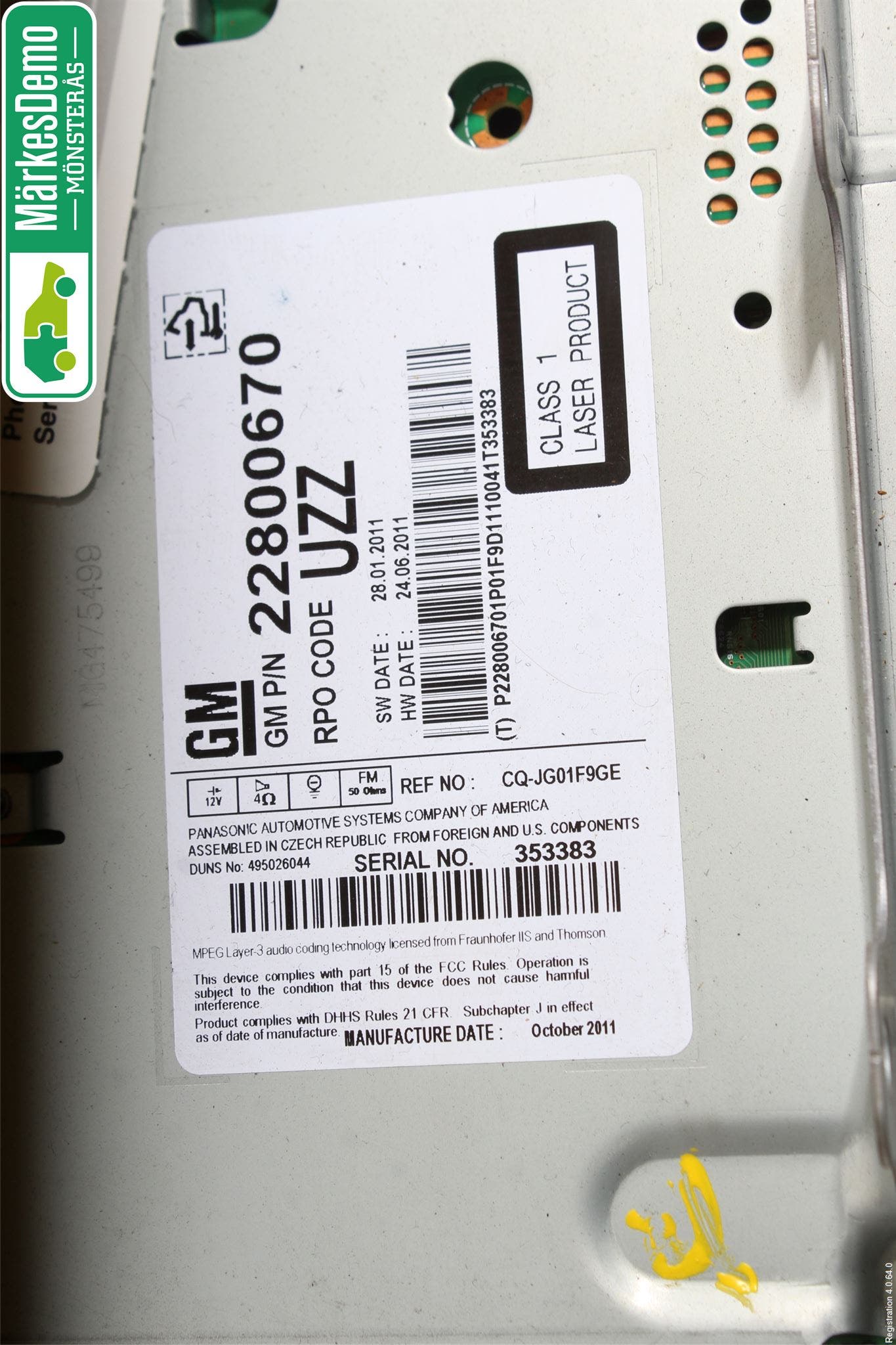 Opel ASTRA J 10-15 Radio