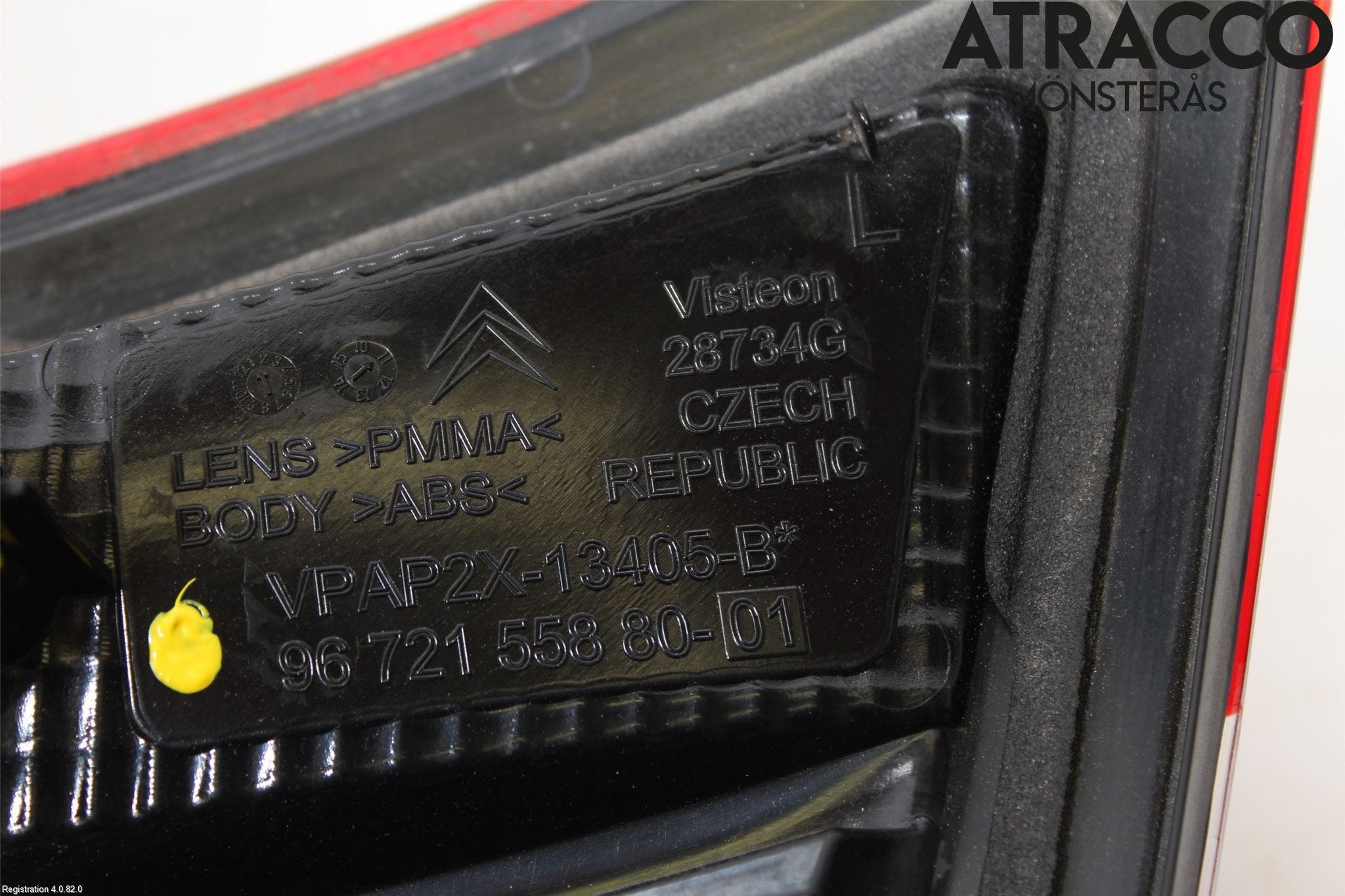 Citroen C4 II 11-18 Bakljus Lucka Vä