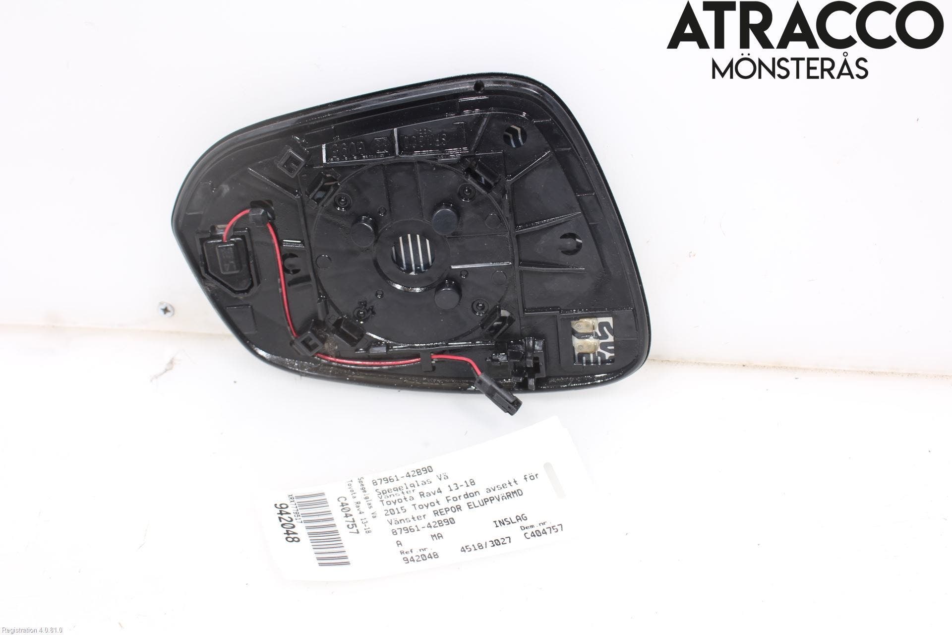 Toyota RAV4 13-18 Spegelglas Vä