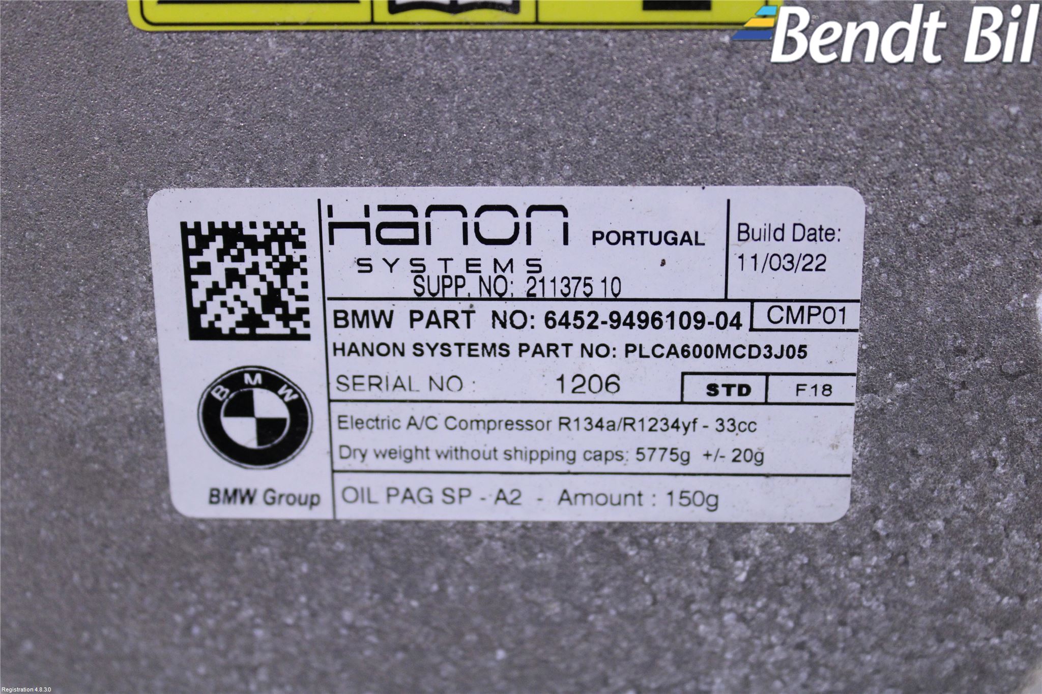 BMW 5 G30/G31/F90 17-23 Ac Kompressor