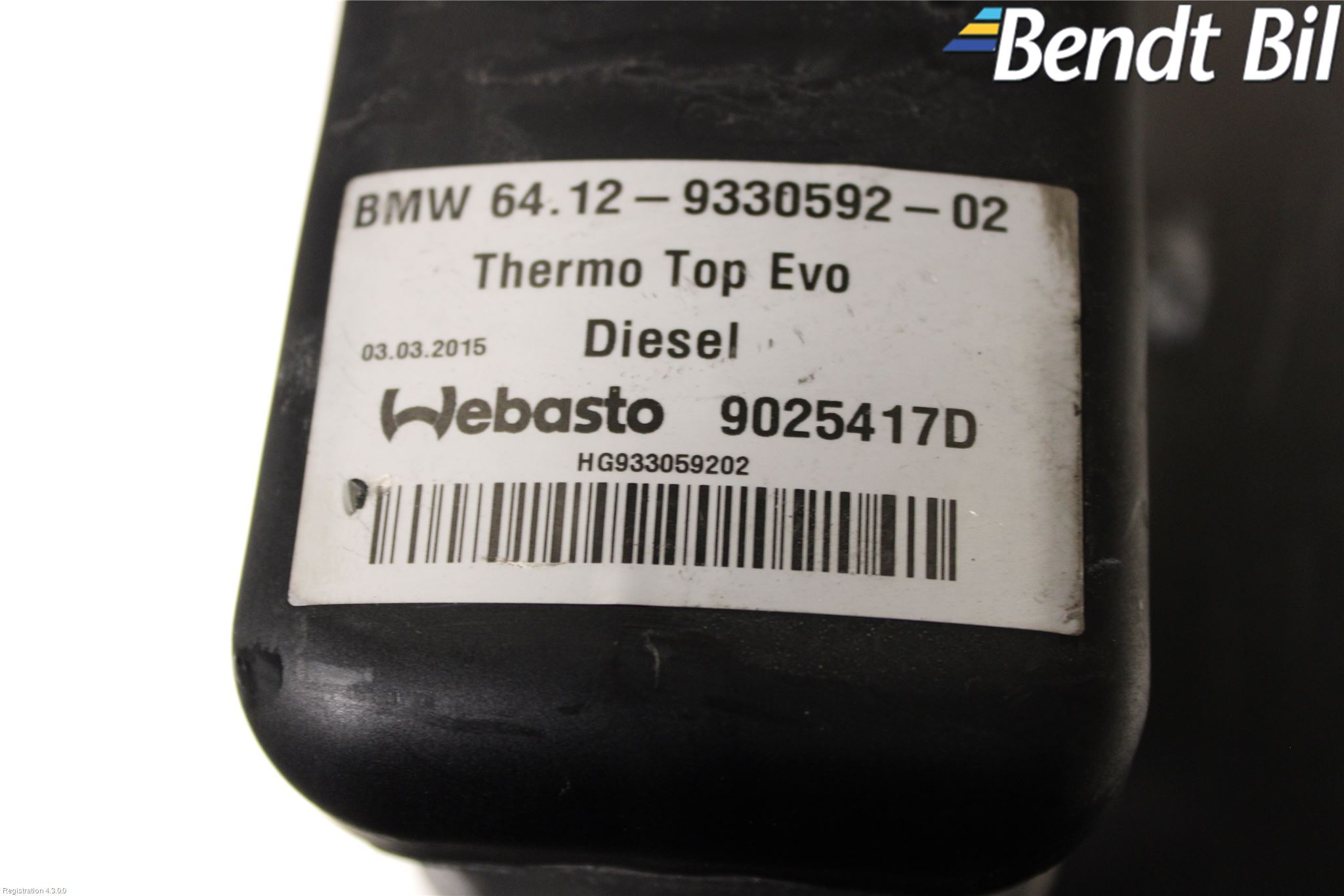 BMW X6 F16 14-19 Dieselvärmare
