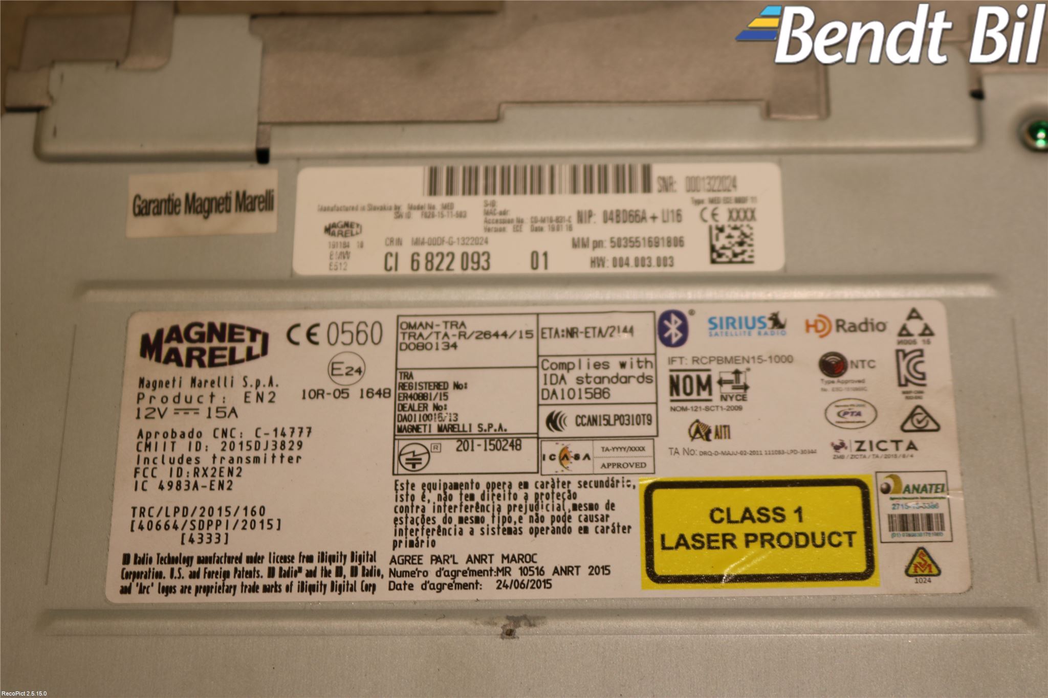BMW 2 F45 Active Tourer 14-21 Radio Övrigt