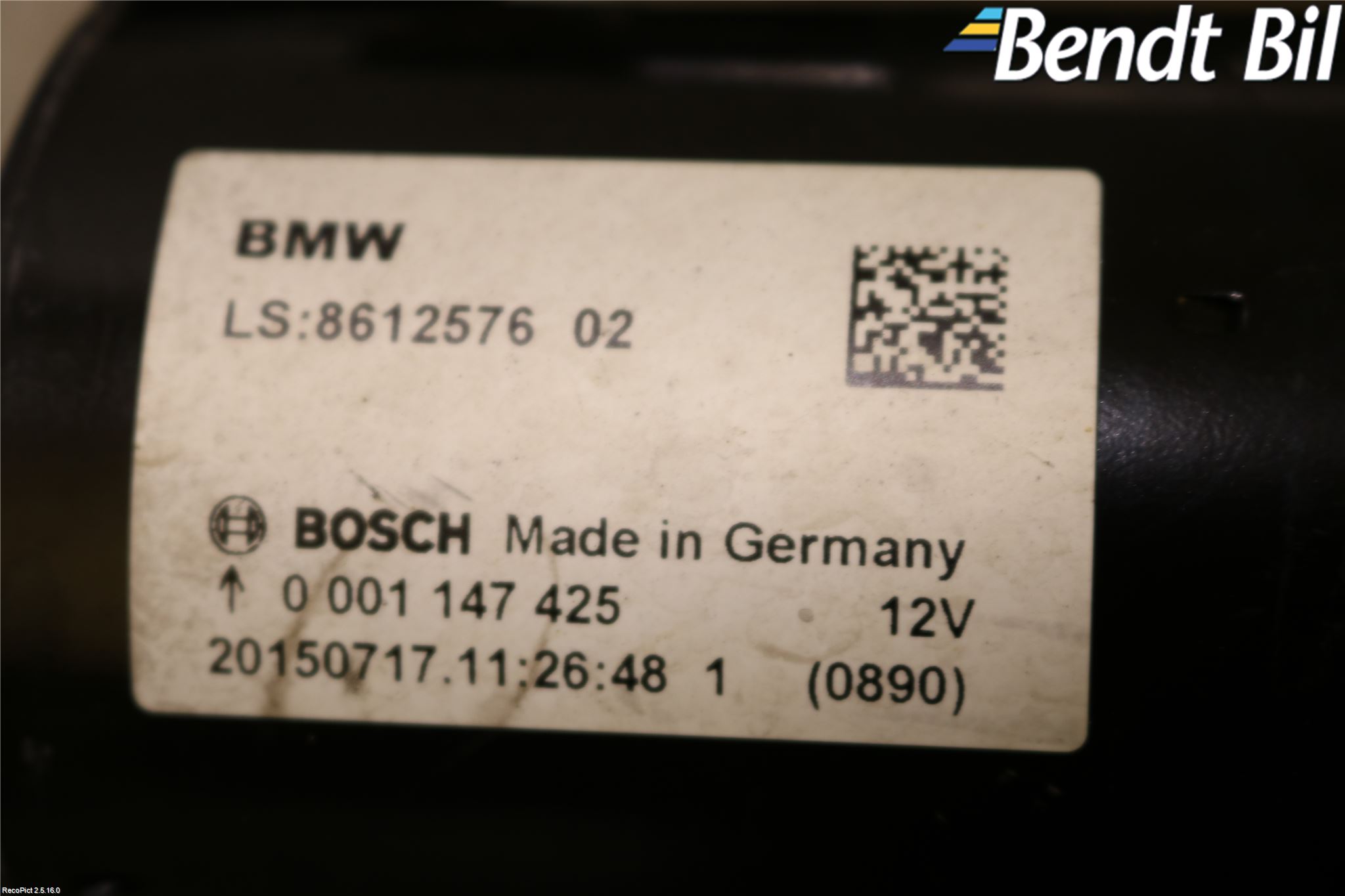 BMW 4 F36 Gran Coupé 14-20 Startmotor