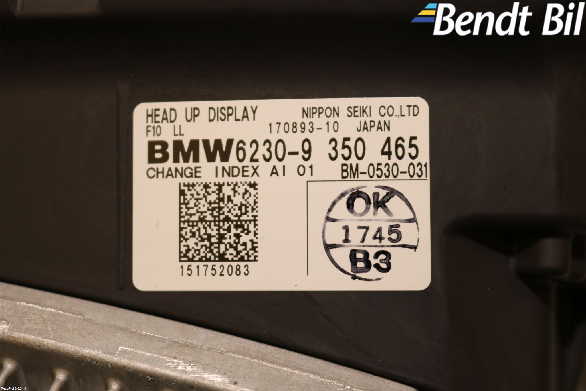 BMW 5 F10/F11/F18 09-17 Instrument Övrigt