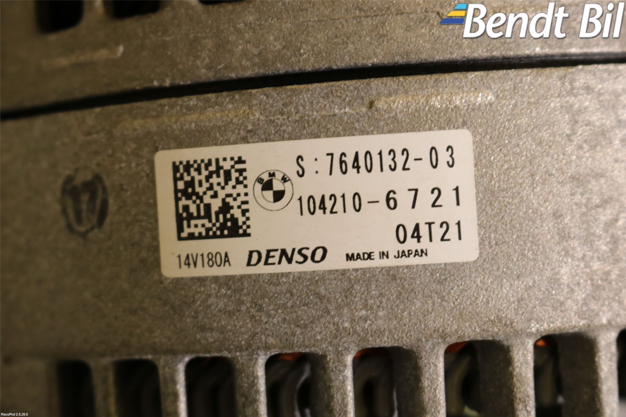 BMW 3 F30/F31/F80 12-19 Generator
