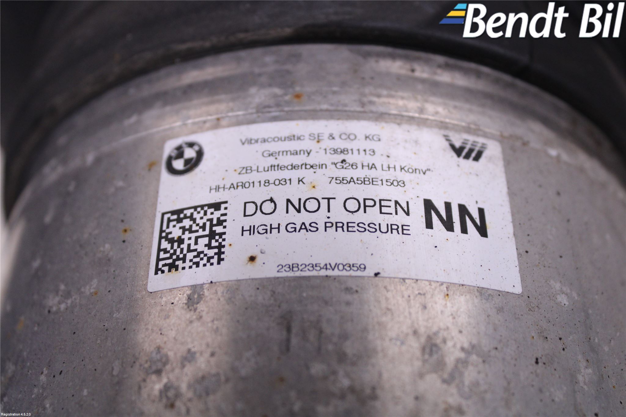 BMW 4/i4 G26 GRAN COUPÉ 21- Nivå-Luftfjädring Bälg