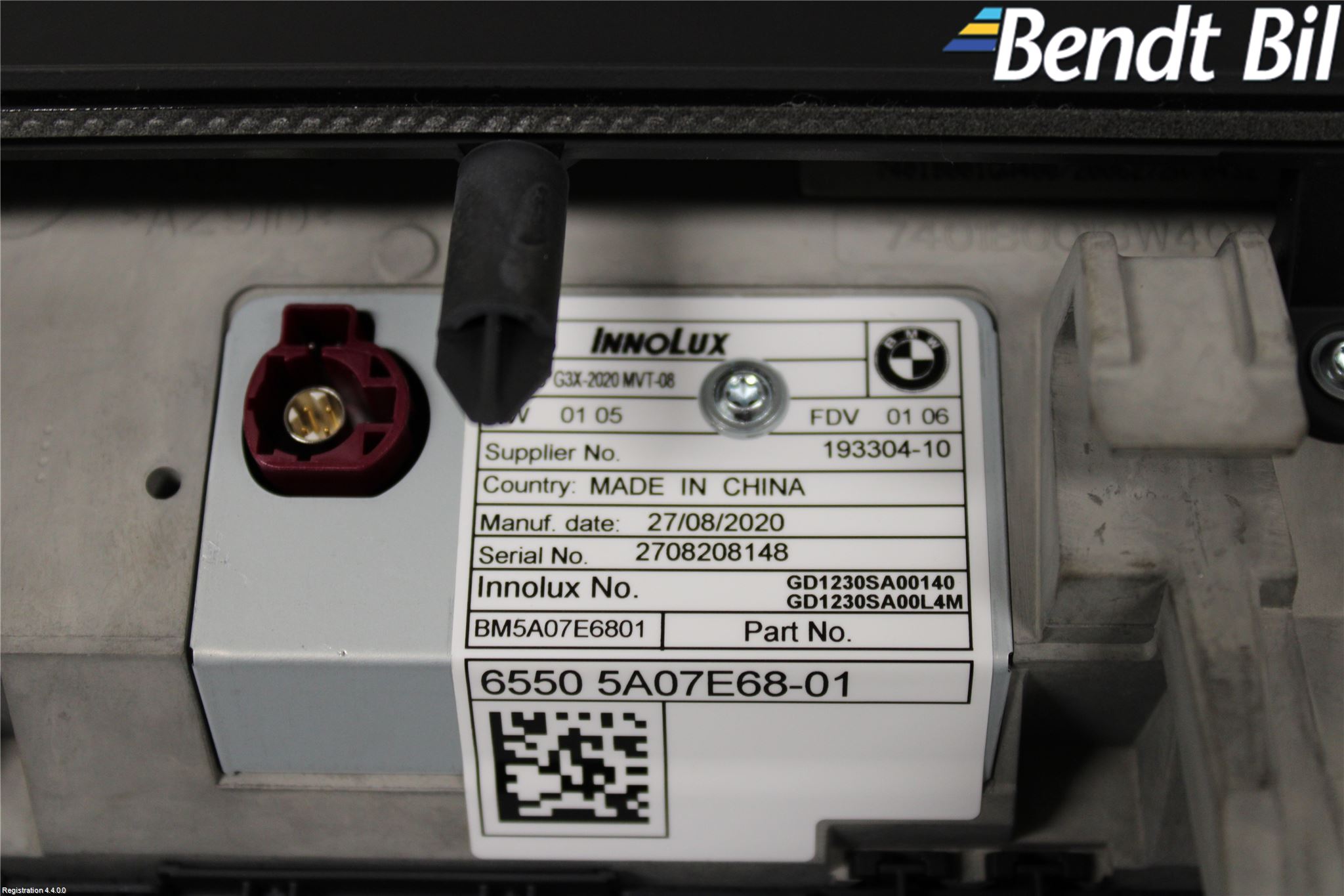 BMW 5 G30/G31/F90 17-23 Bildskärm