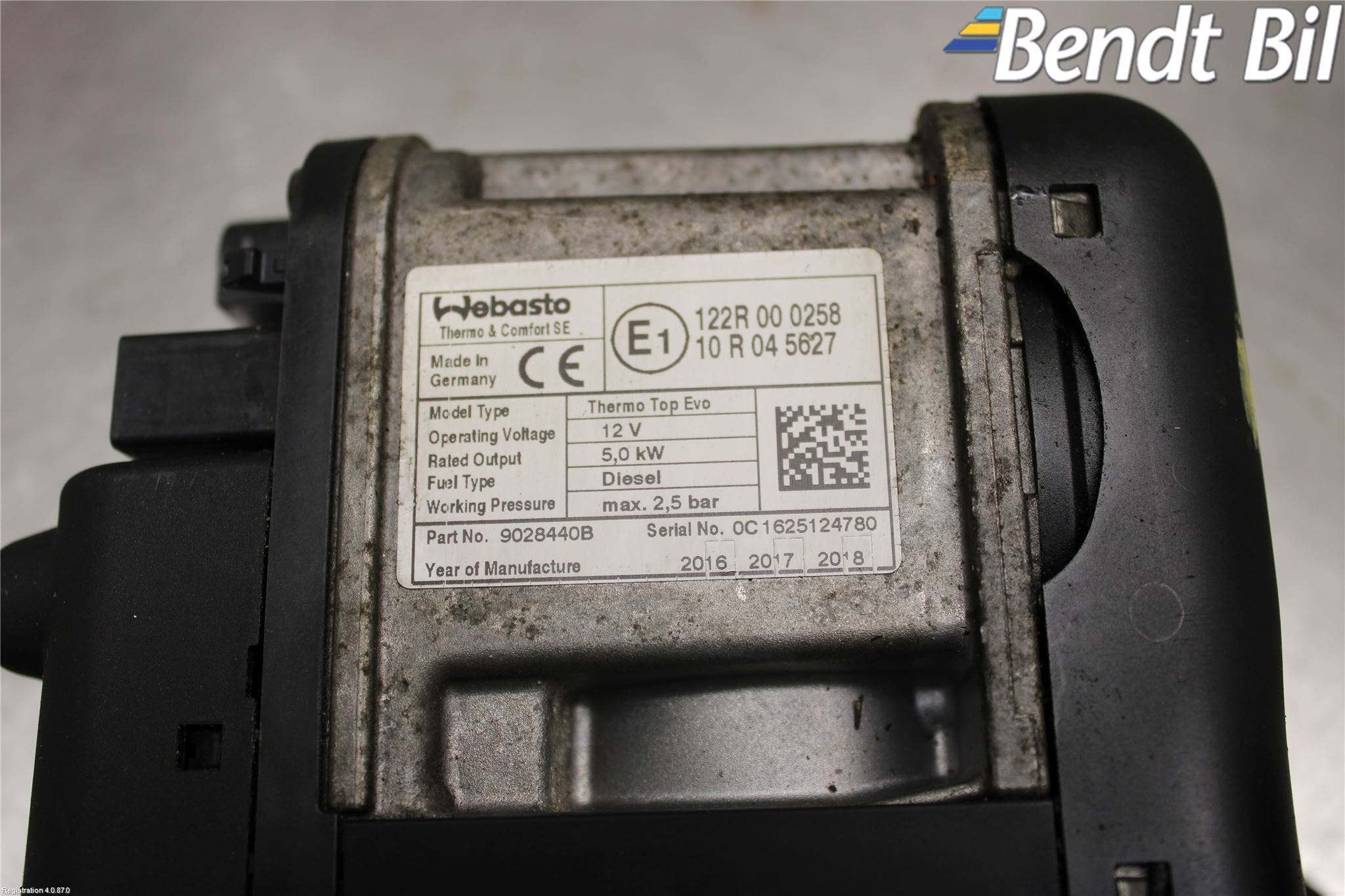 BMW 5 F10/F11/F18 09-17 Dieselvärmare