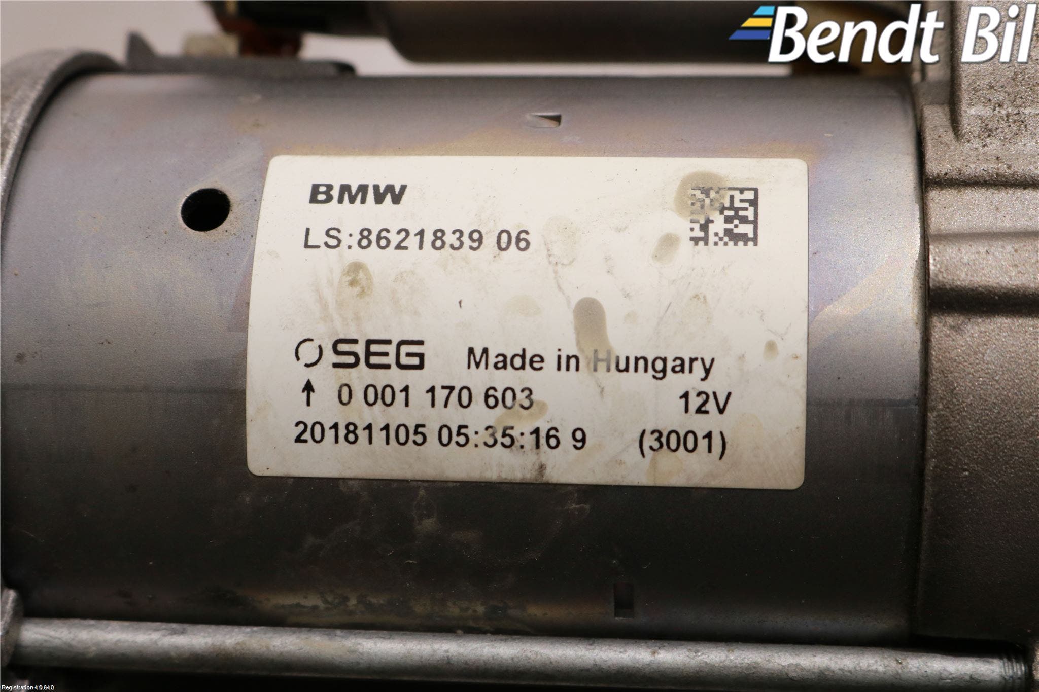 BMW 3 F30/F31/F80 12-19 Startmotor