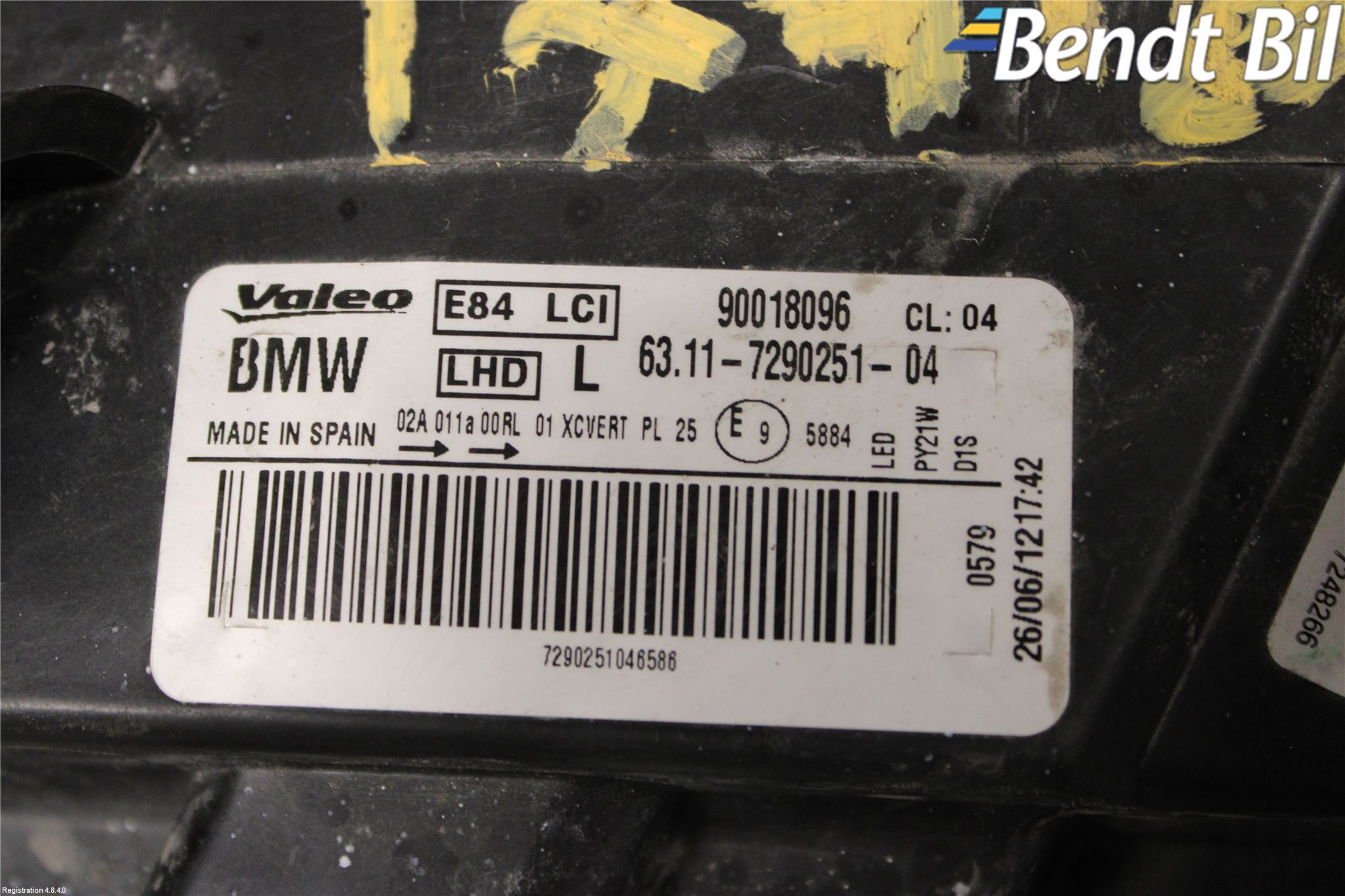 BMW X1 E84 10-15 Strålkastare Vänster