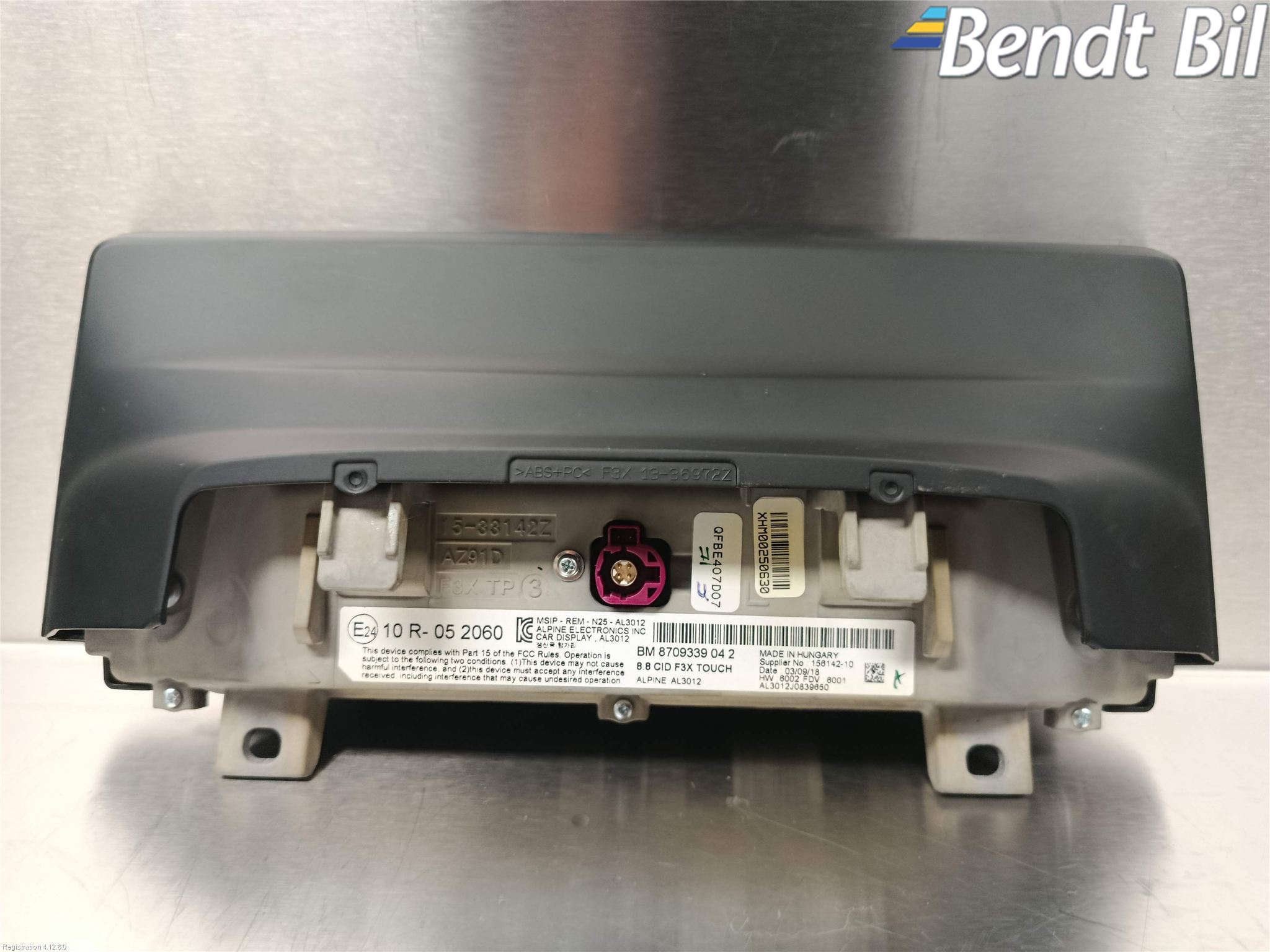 BMW 3 F30/F31/F80 12-19 Multifunktionsdisplay
