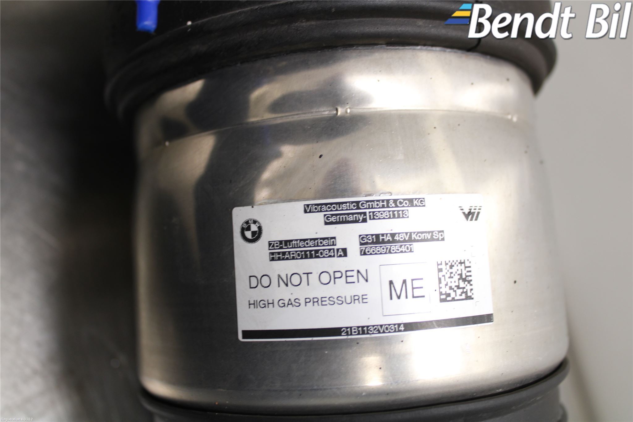 BMW 5 G30/G31/F90 17-23 Nivå-Luftfjädring Bälg