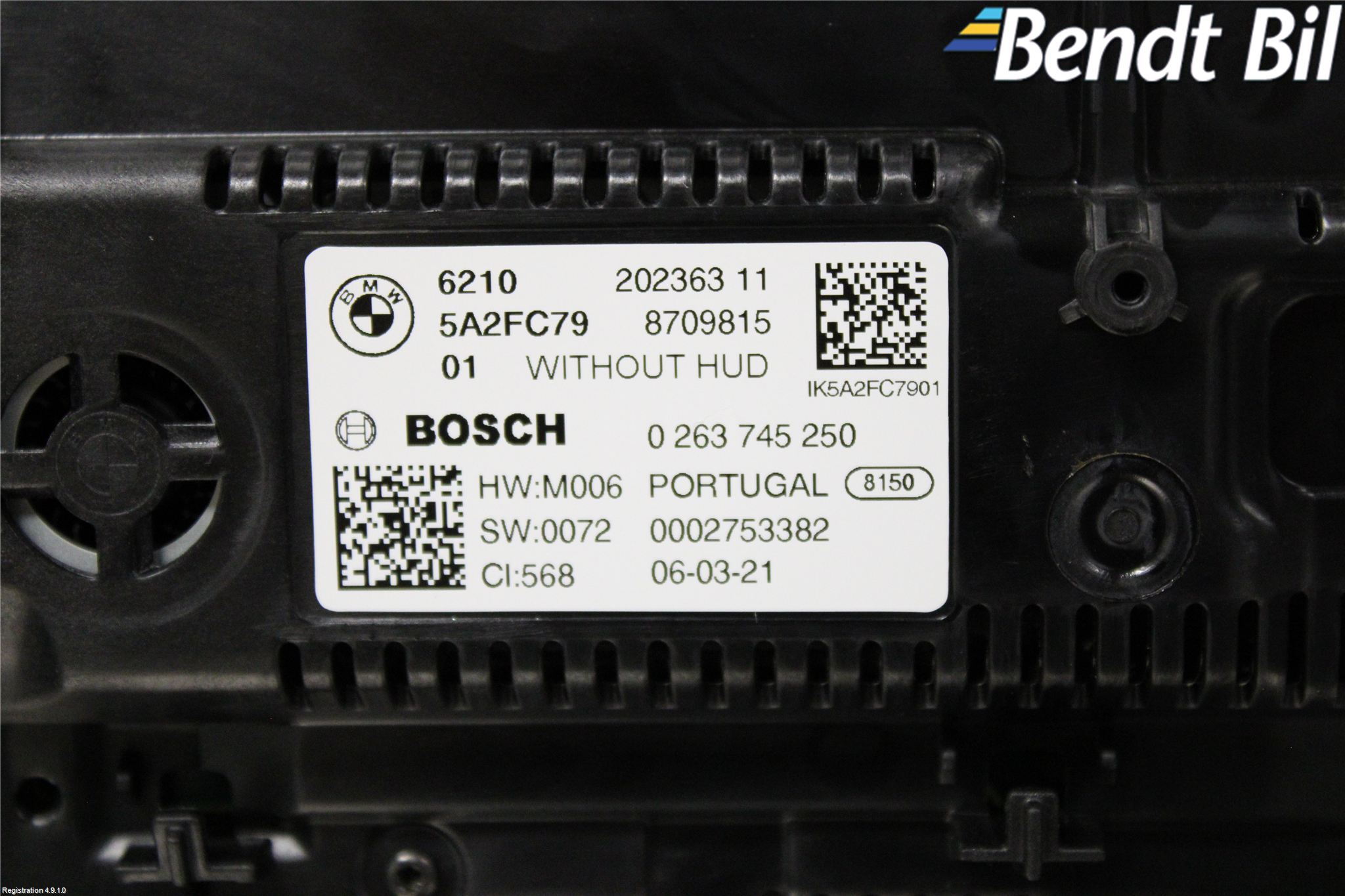 BMW 3 G20/G21/G80/G81 19- Instrument Hast