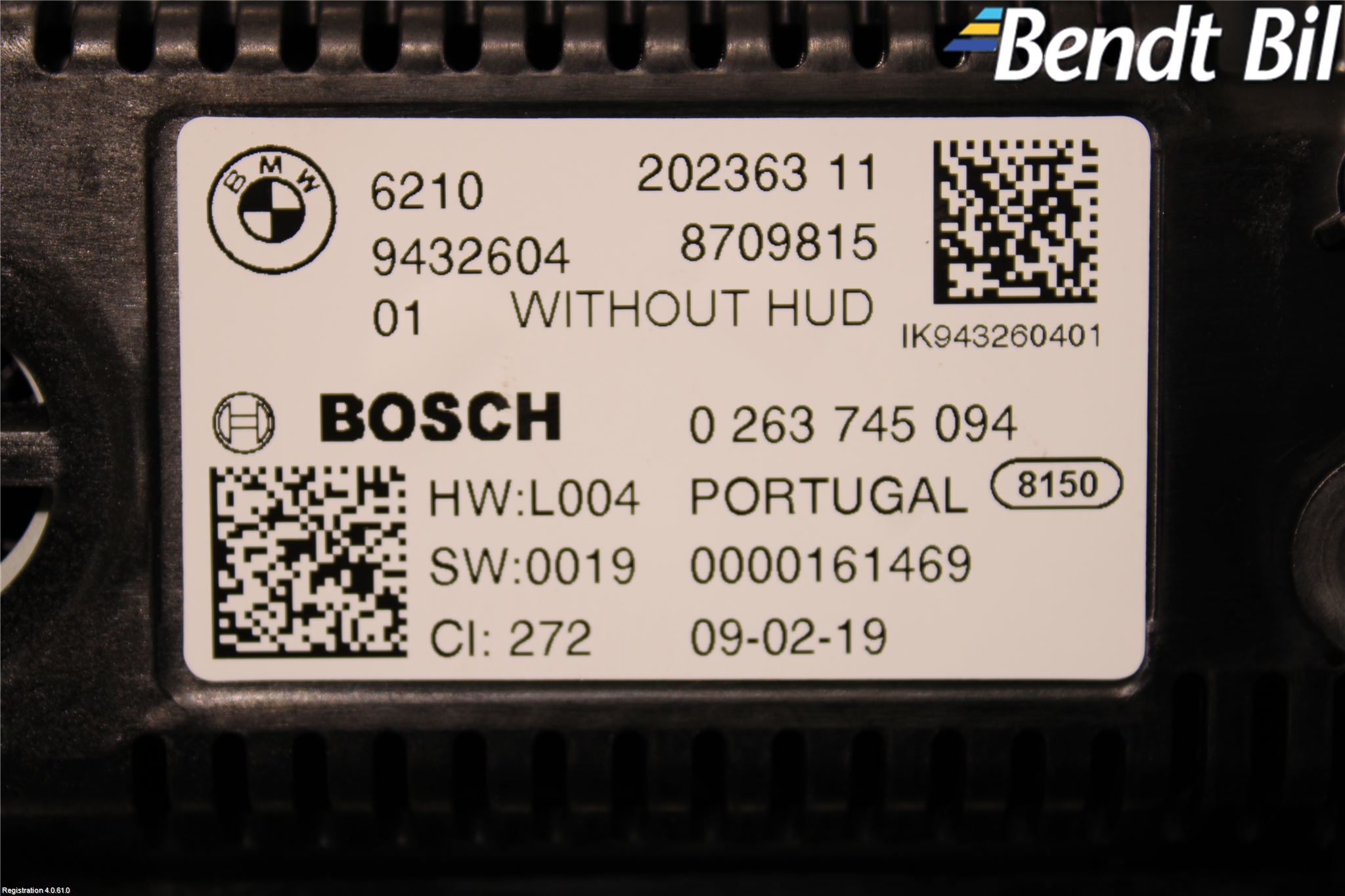 BMW 3 G20/G21/G80/G81 19- Instrument Hast