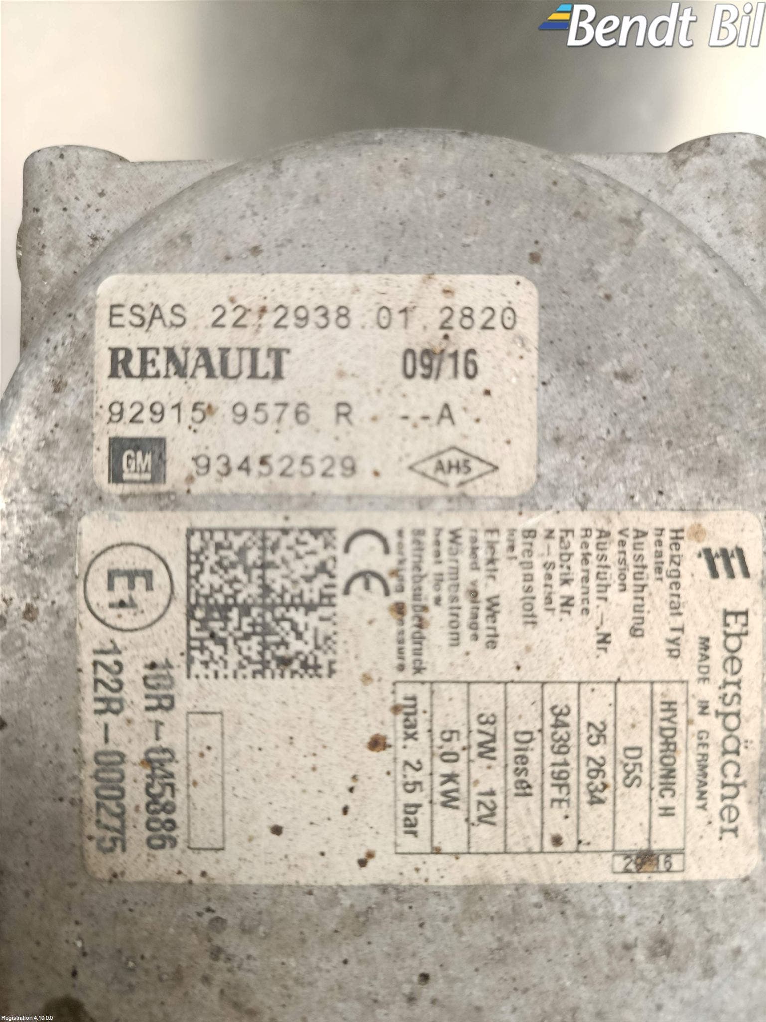 Opel VIVARO 15-19 Dieselvärmare