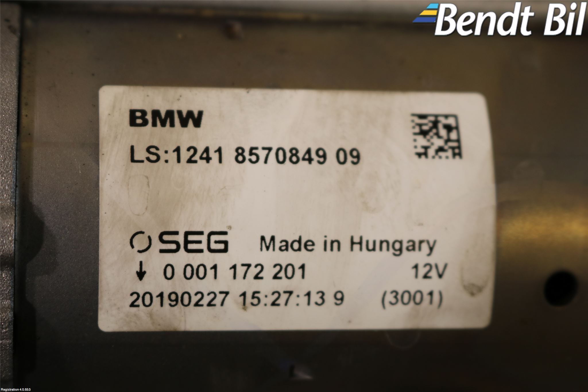 BMW 1 F20/F21 11-19 Startmotor