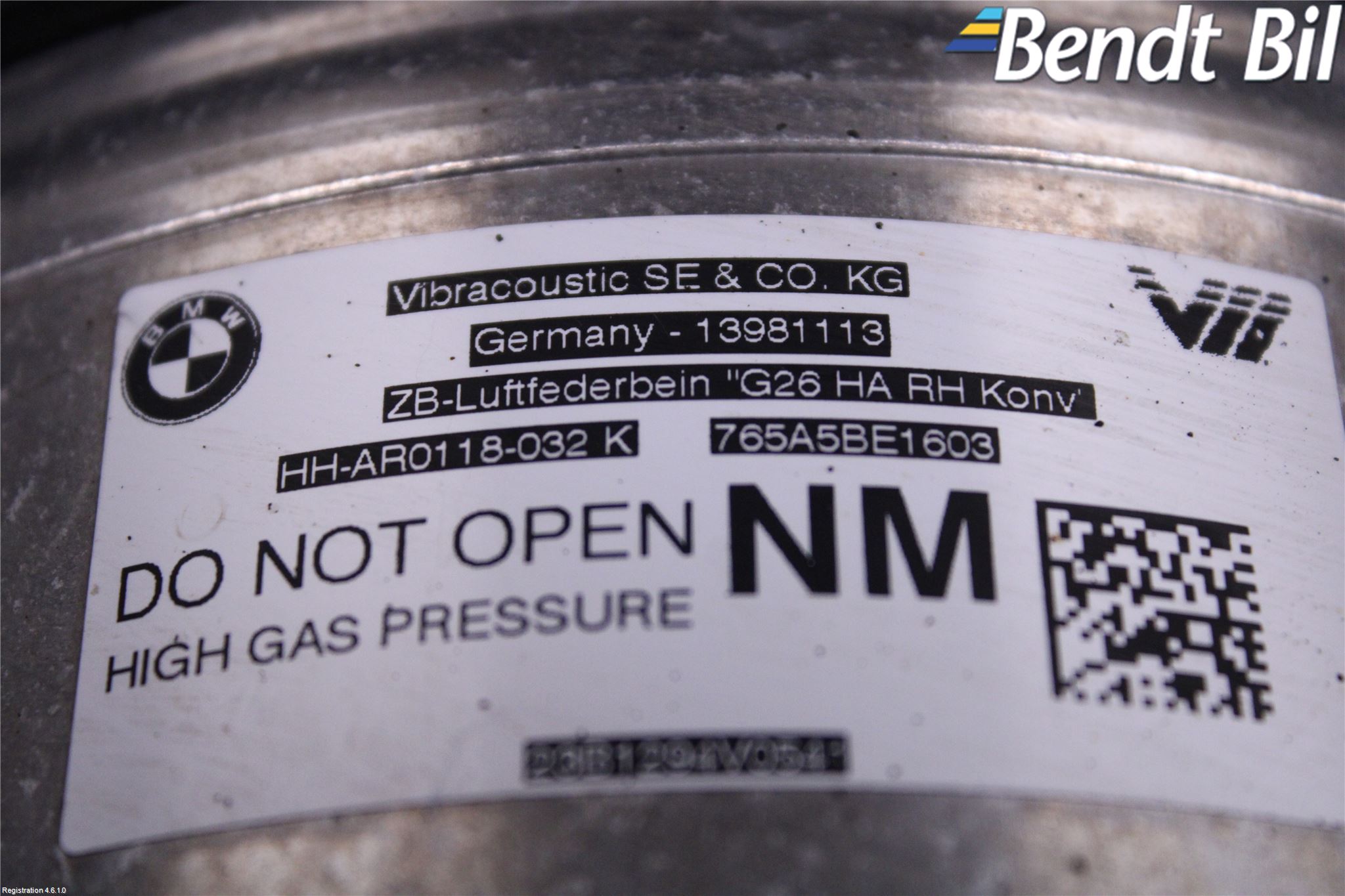 BMW 4/i4 G26 GRAN COUPÉ 21- Nivå-Luftfjädring Bälg