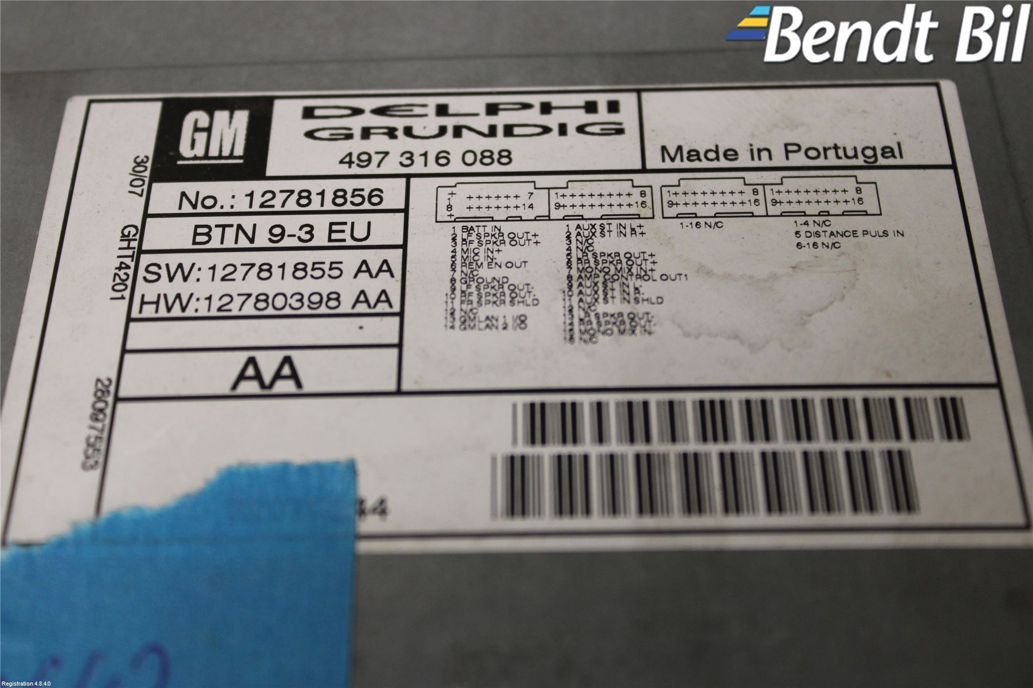 Saab 9-3 VER2/VER3 08-15 Cd Radio - Multimediapanel