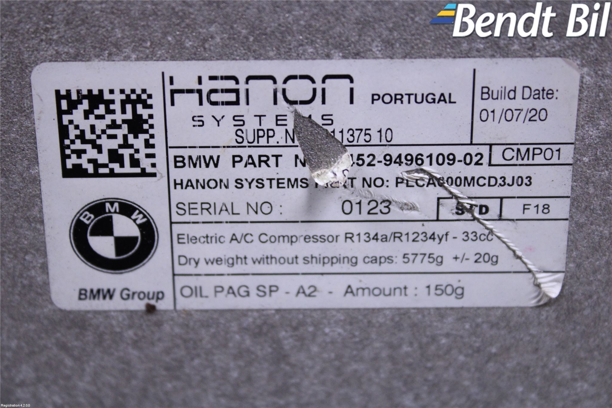 BMW 5 G30/G31/F90 17-23 Ac Kompressor