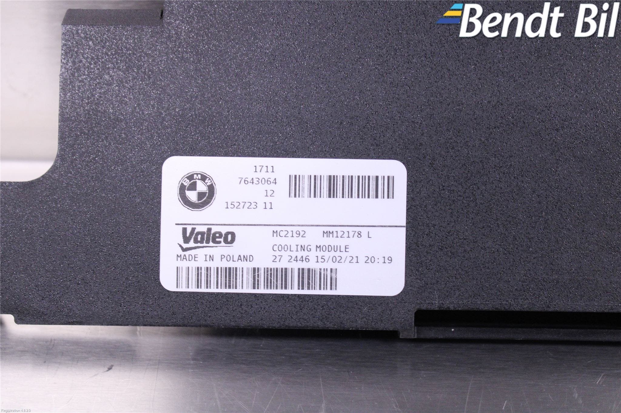 BMW i3 I01 13-22 Kylarfäste-Ram-Balk