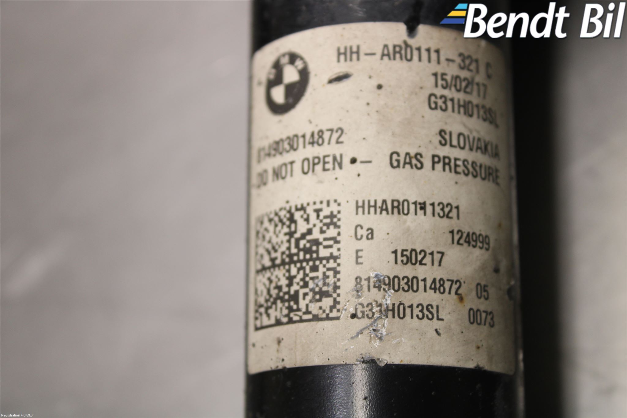 BMW 5 G30/G31/F90 17-23 Nivå-Luftfjädring Bälg