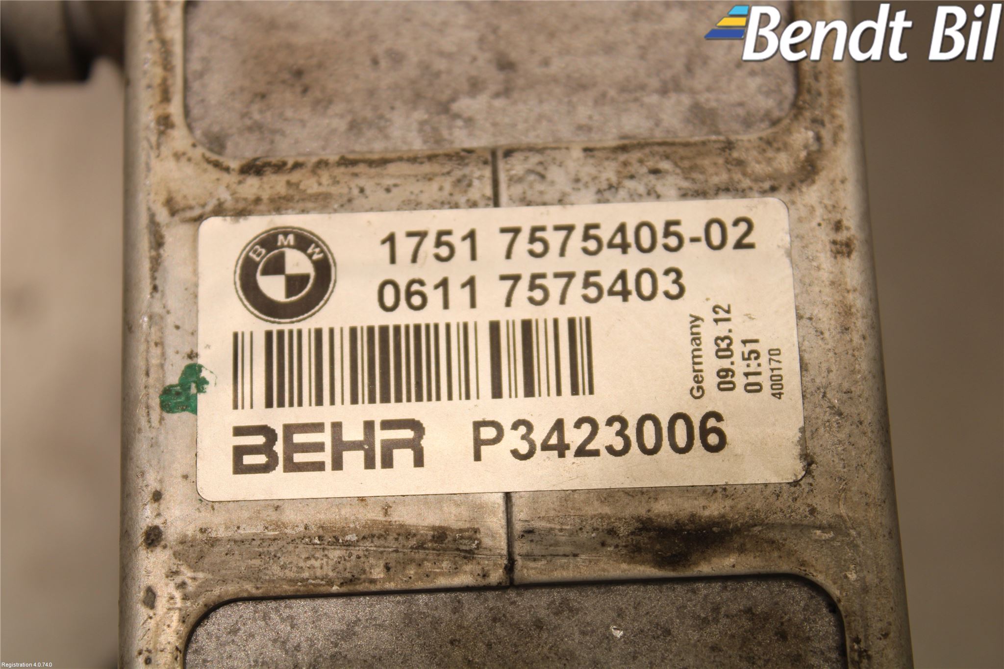 BMW X6 E71/E72   08-14 Laddluft-Intercooler Kyl