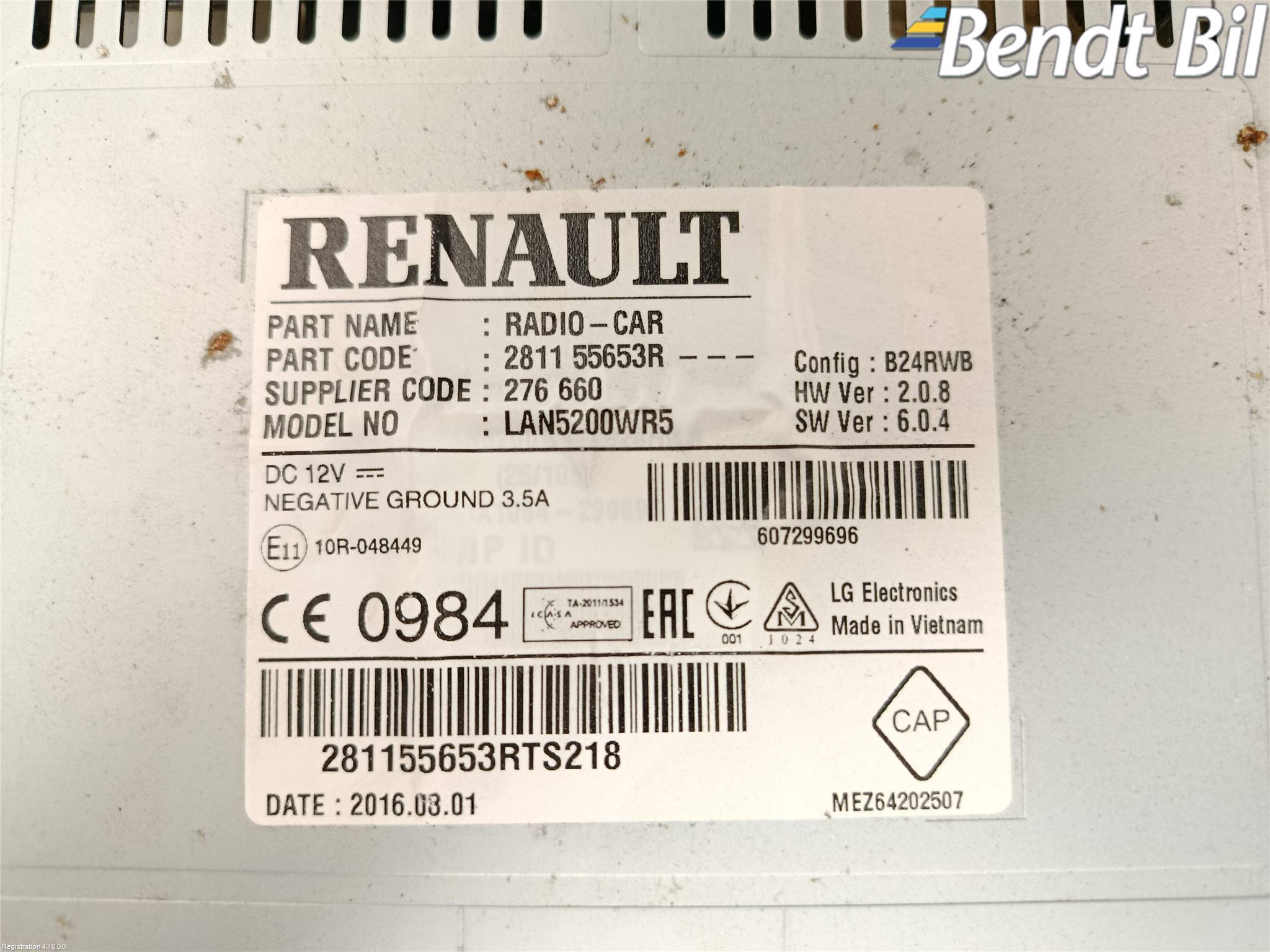 Opel VIVARO 15-19 Multifunktionsdisplay