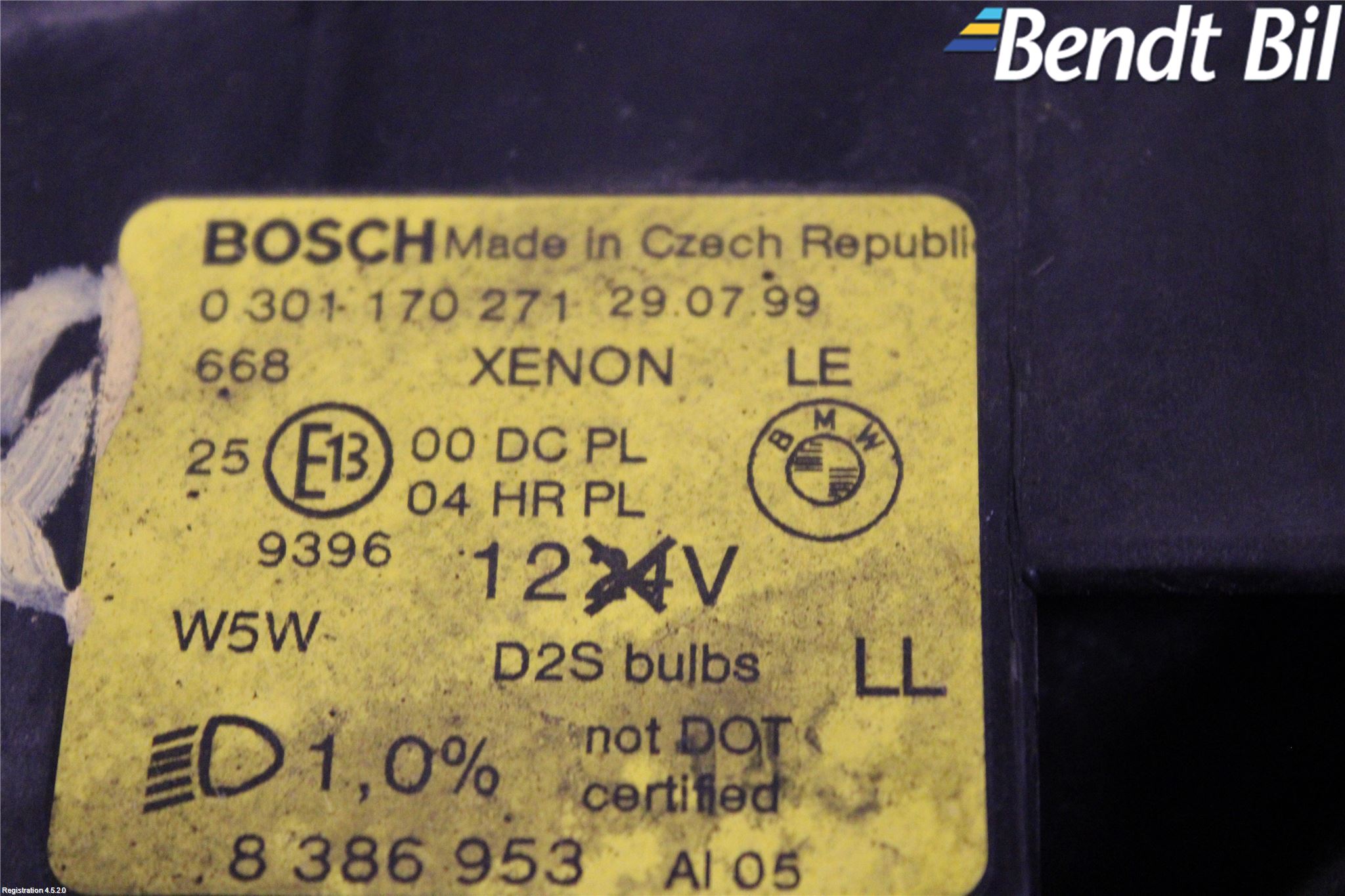 BMW 7 E38      93-01 Strålkastare Vänster