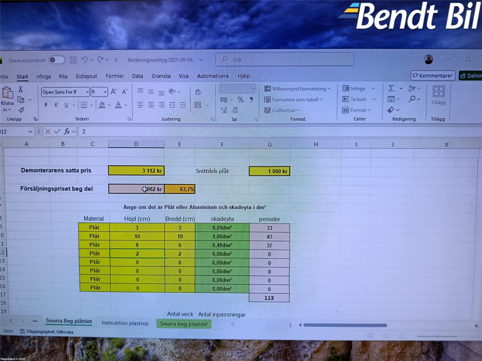 BMW X1 E84 10-15 Dörr Bak Höger