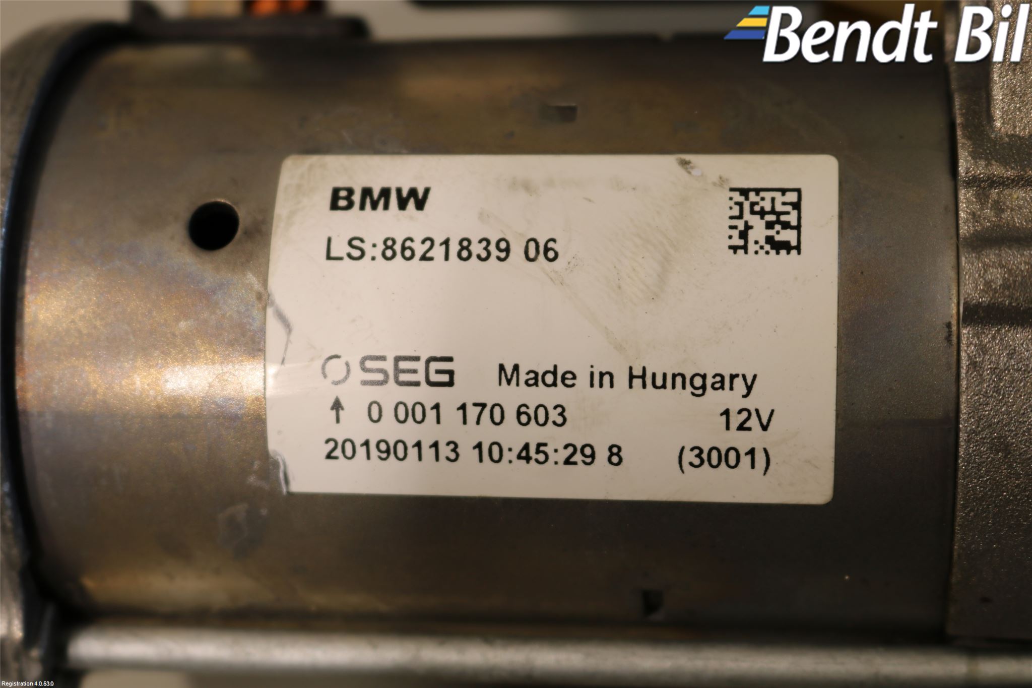 BMW 3 F30/F31/F80 12-19 Startmotor