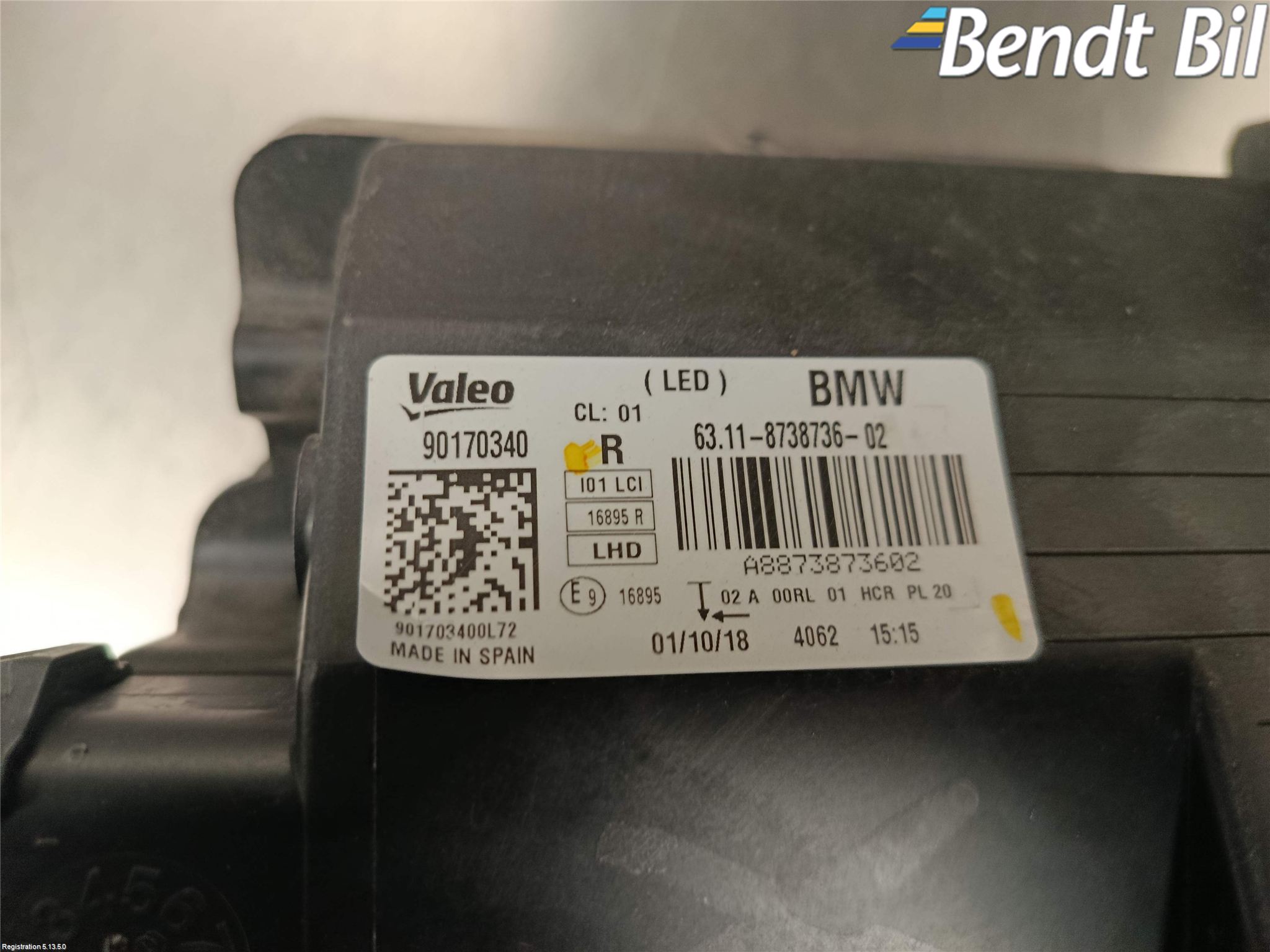 BMW i3 I01 13-22 Strålkastare Höger