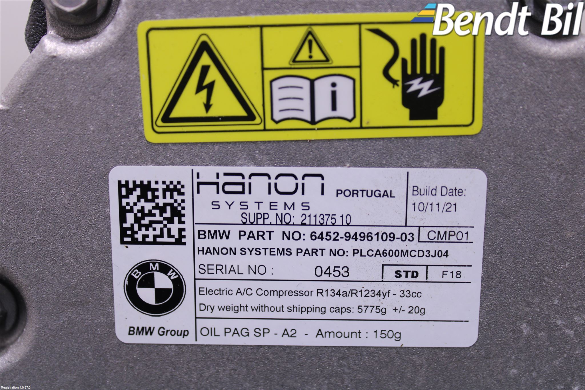 BMW 3 G20/G21/G80/G81 19- Ac Kompressor