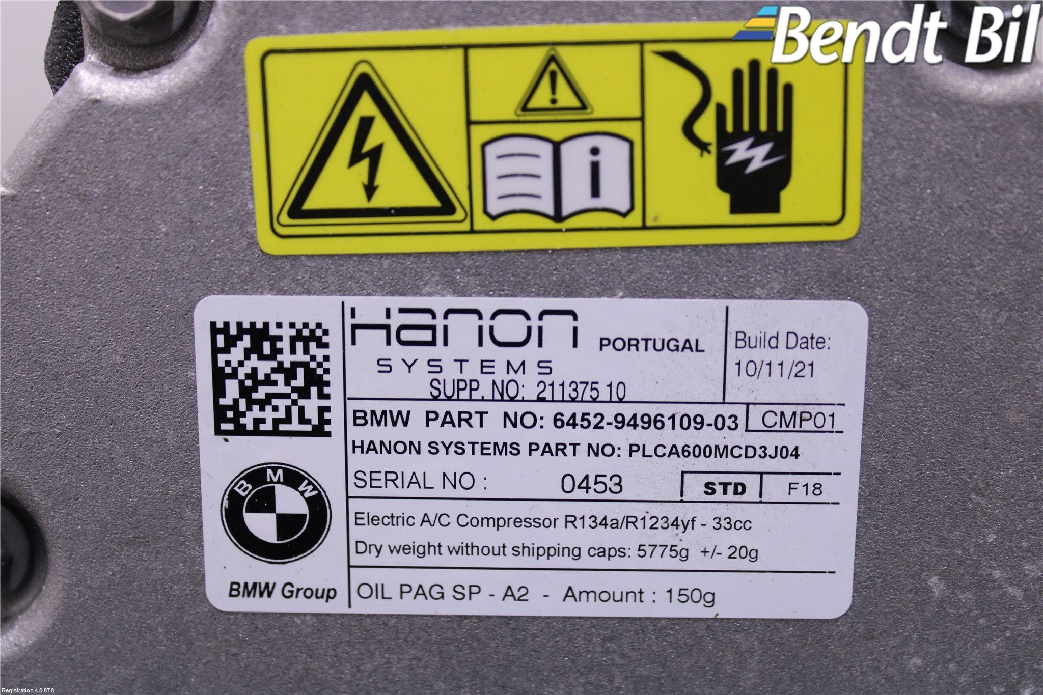 BMW 3 G20/G21/G80/G81 19- Ac Kompressor