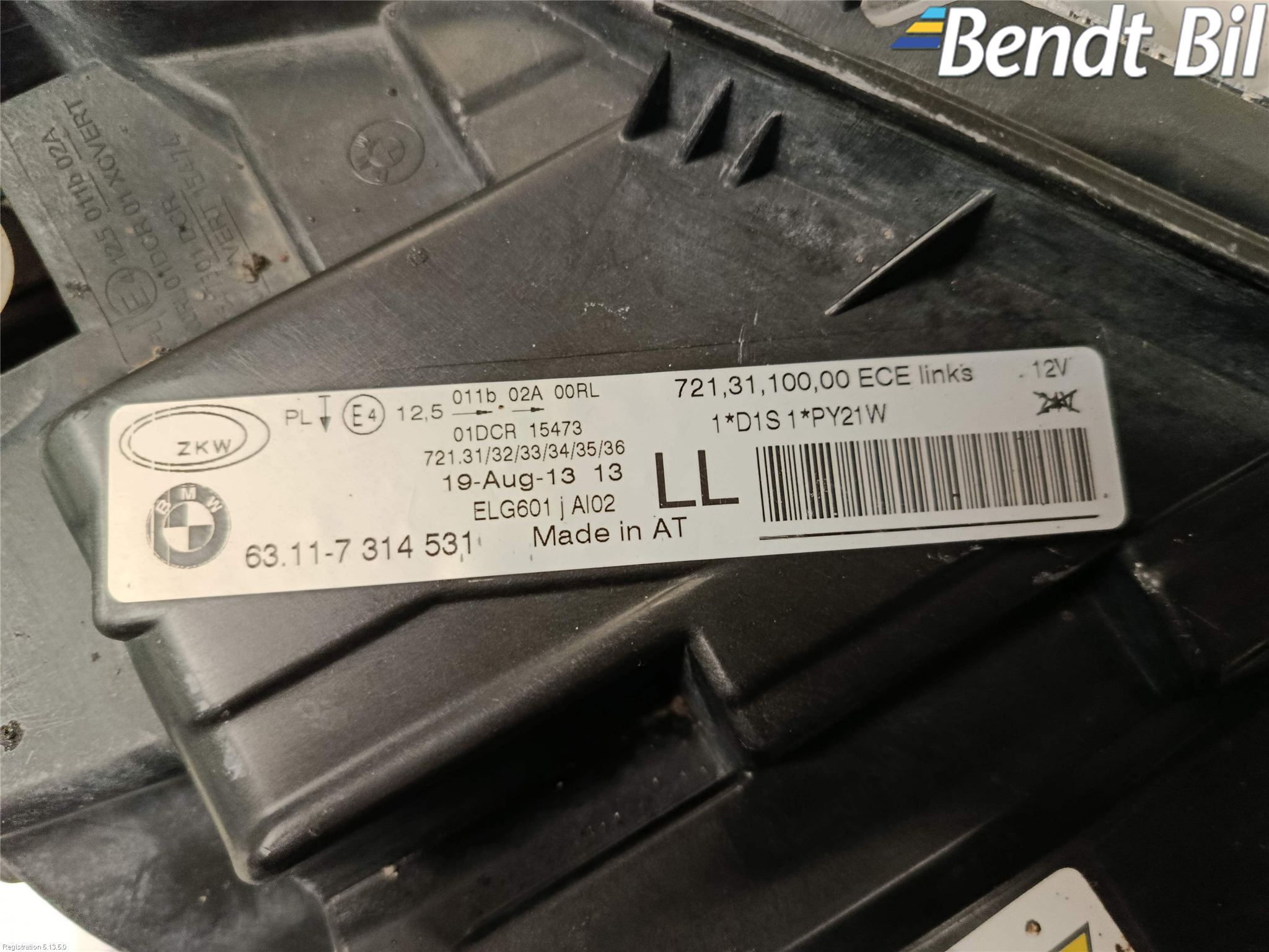 BMW 3 F30/F31/F80 12-19 Strålkastare Vänster
