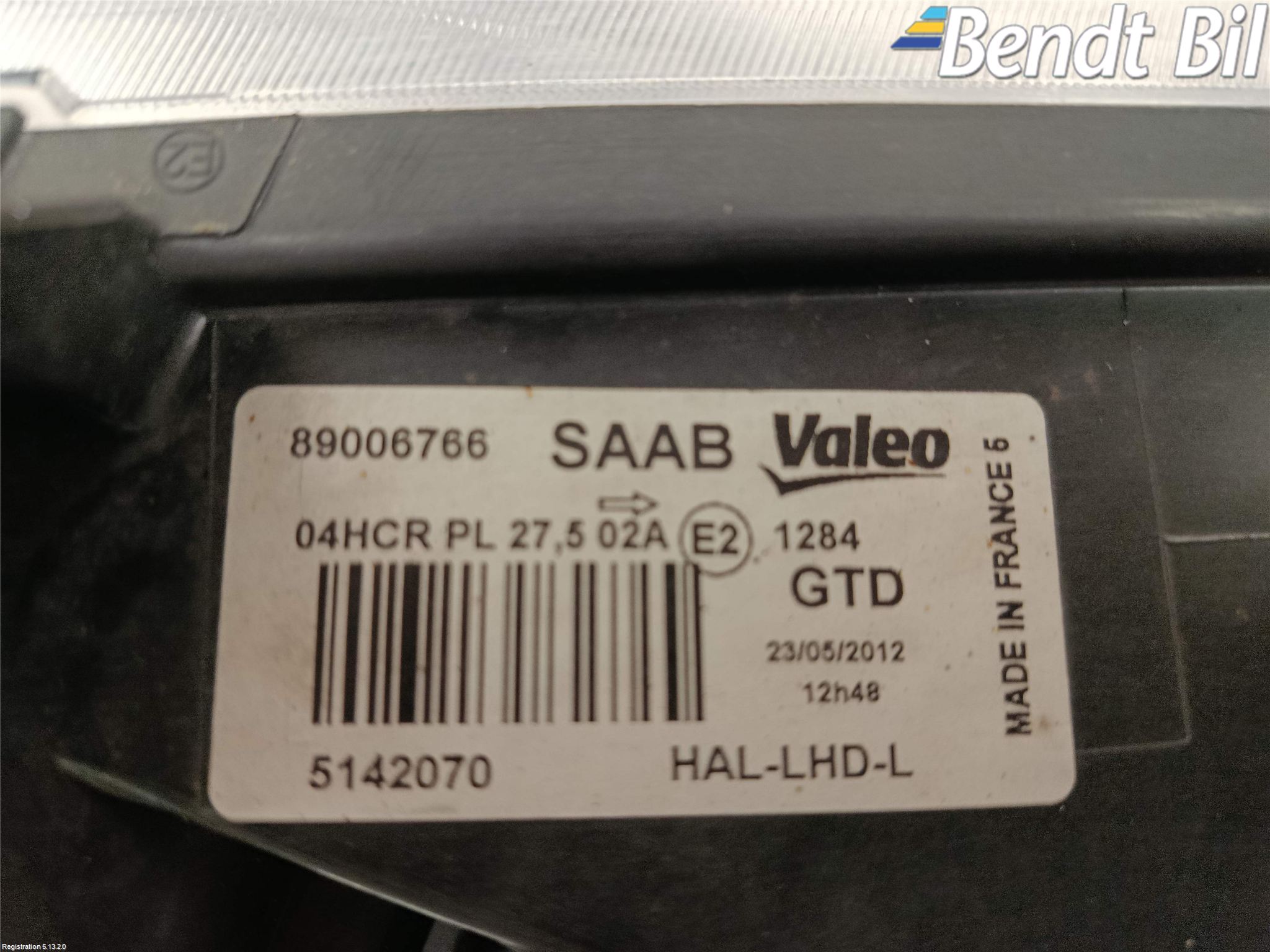 Saab 9-5 -05 Strålkastare Vänster