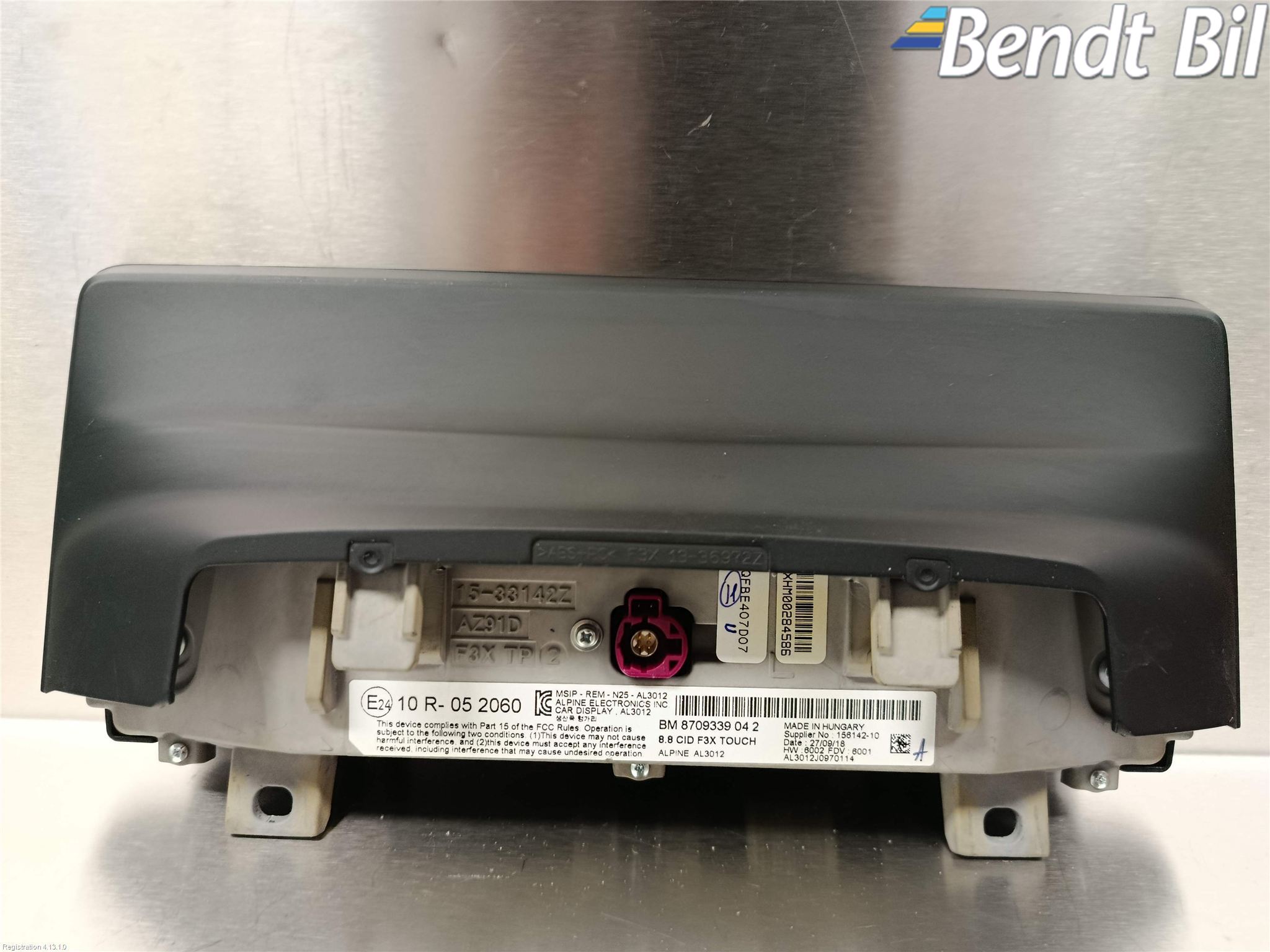 BMW 3 F30/F31/F80 12-19 Multifunktionsdisplay