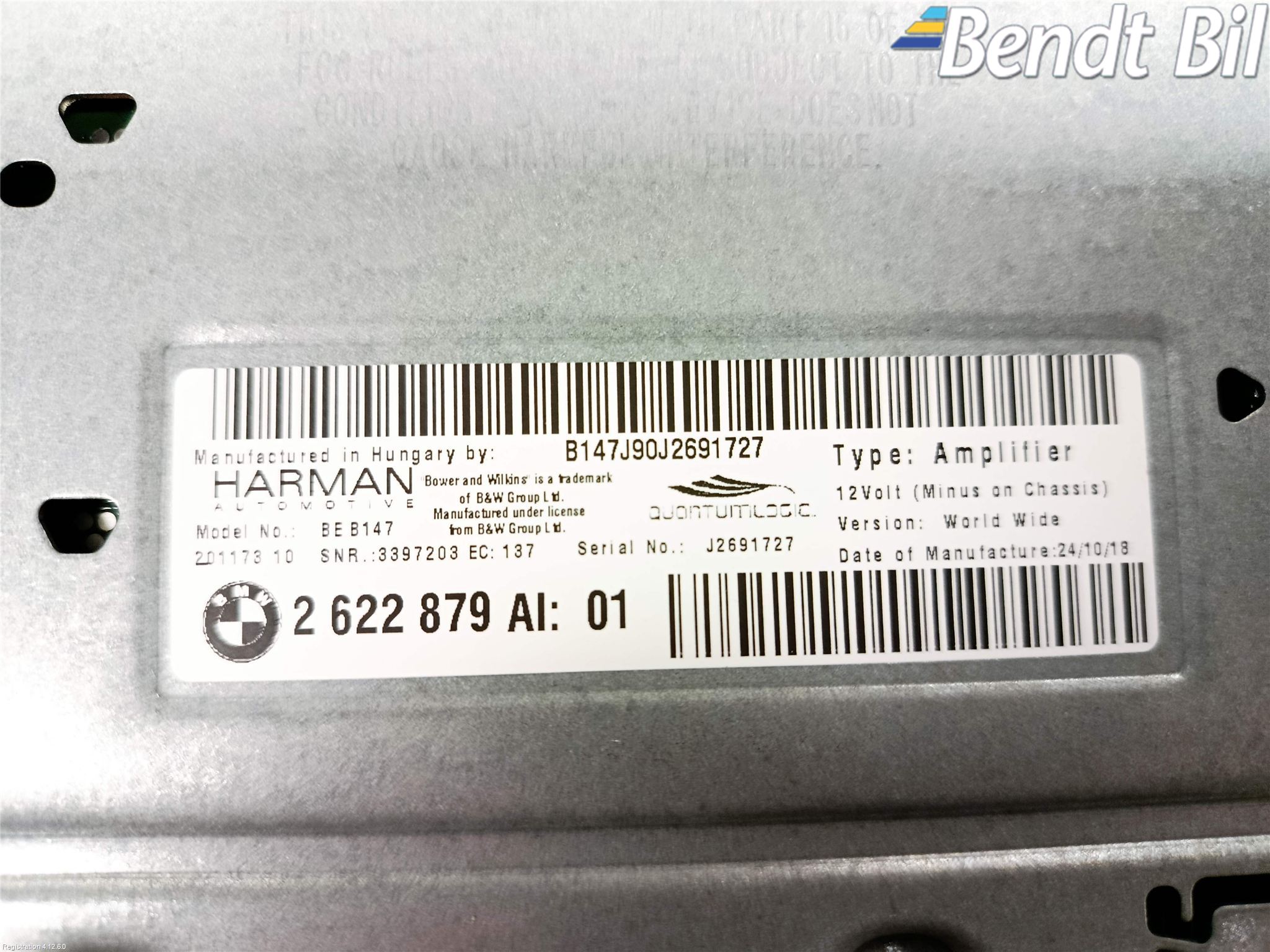 BMW 5 G30/G31/F90 17-23 Radio-Stereo Förstärkare