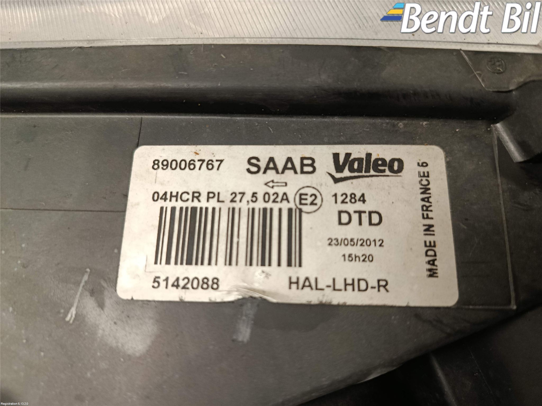 Saab 9-5 -05 Strålkastare Höger
