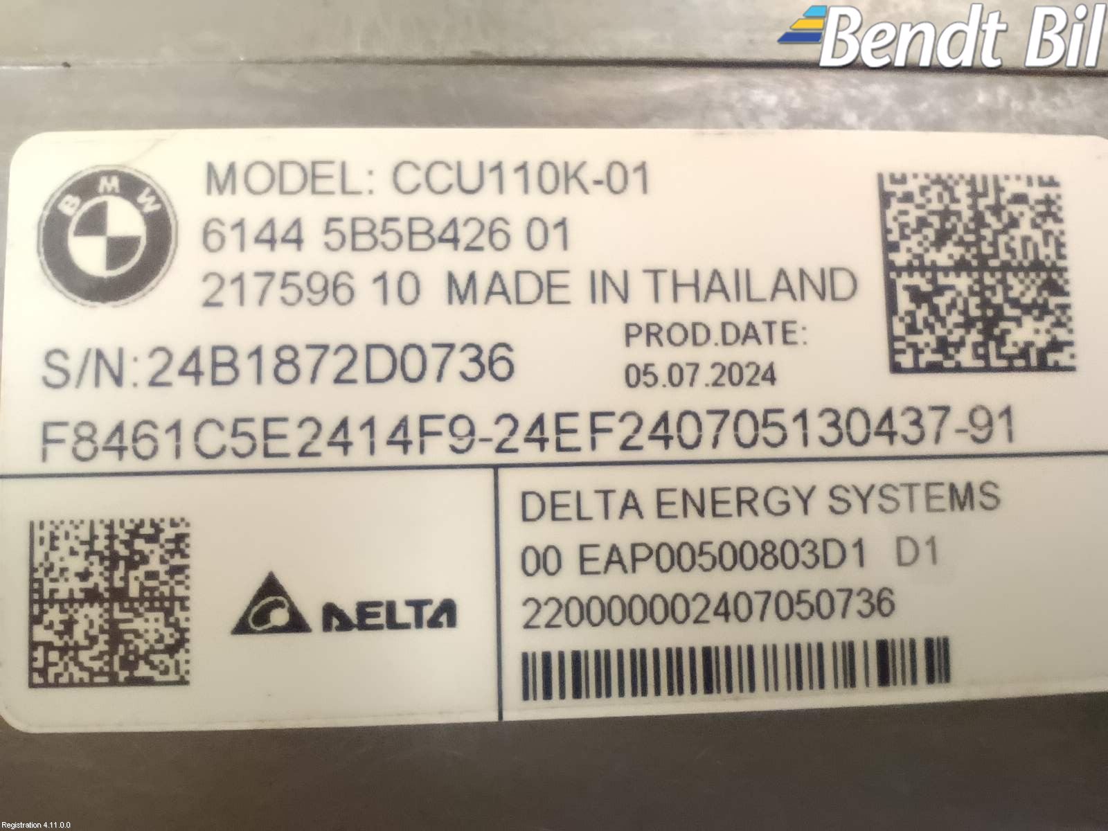 BMW X5 G05 18- Batteriladdare Högspänning