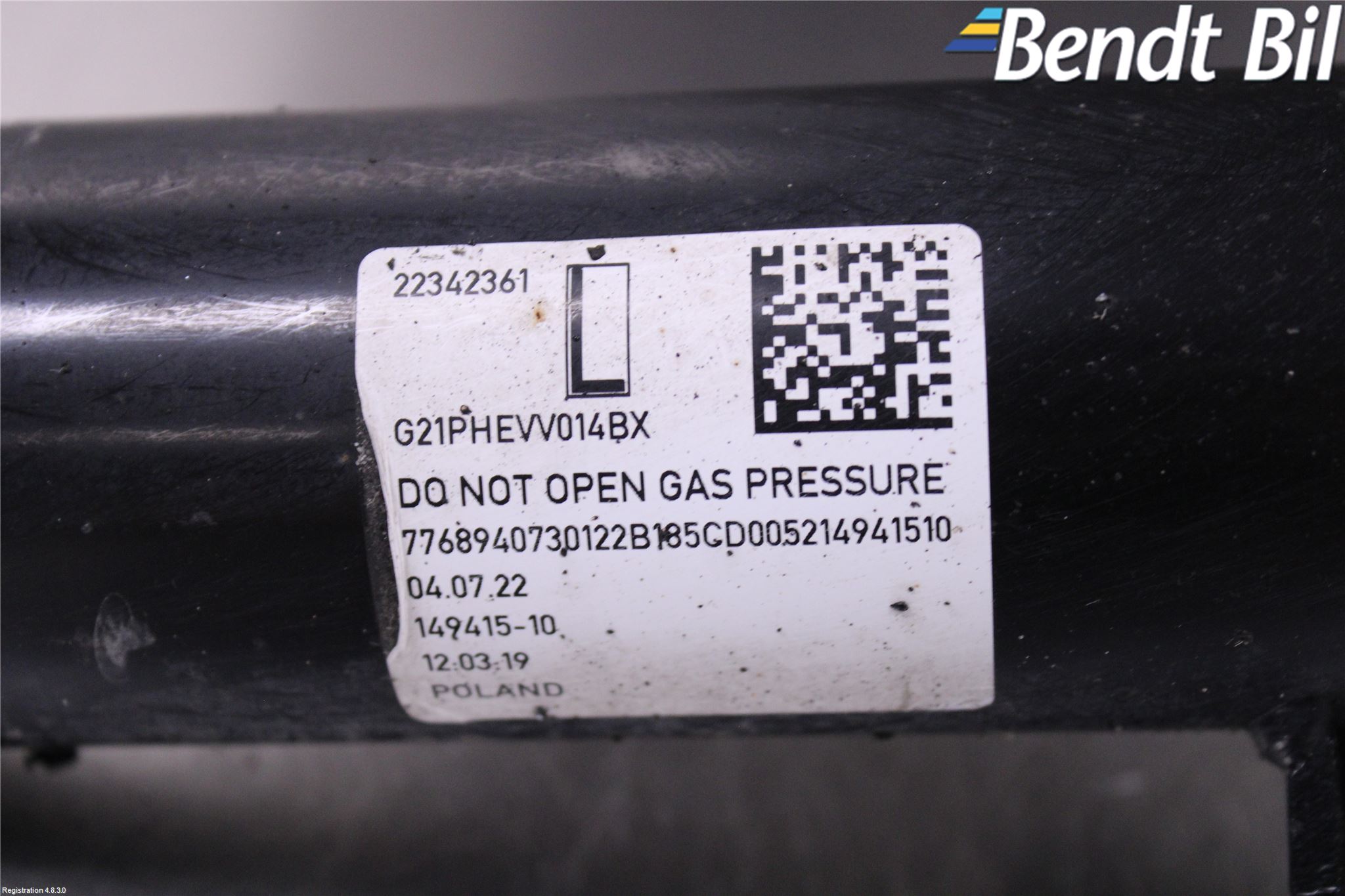 BMW 3 G20/G21/G80/G81 19- Fjäderben Fram Vänster