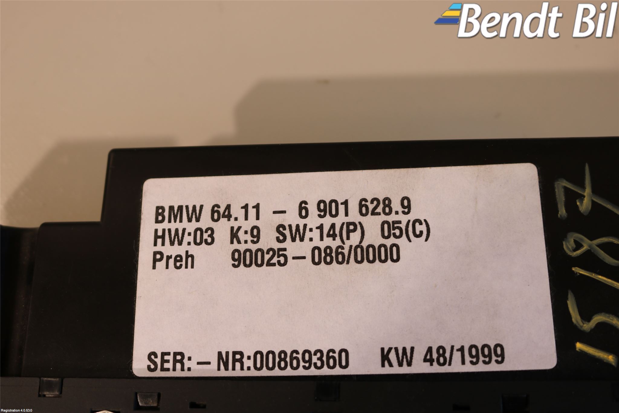 BMW 5 E39 95-04 Ac Styrenhet Ac Manöveren